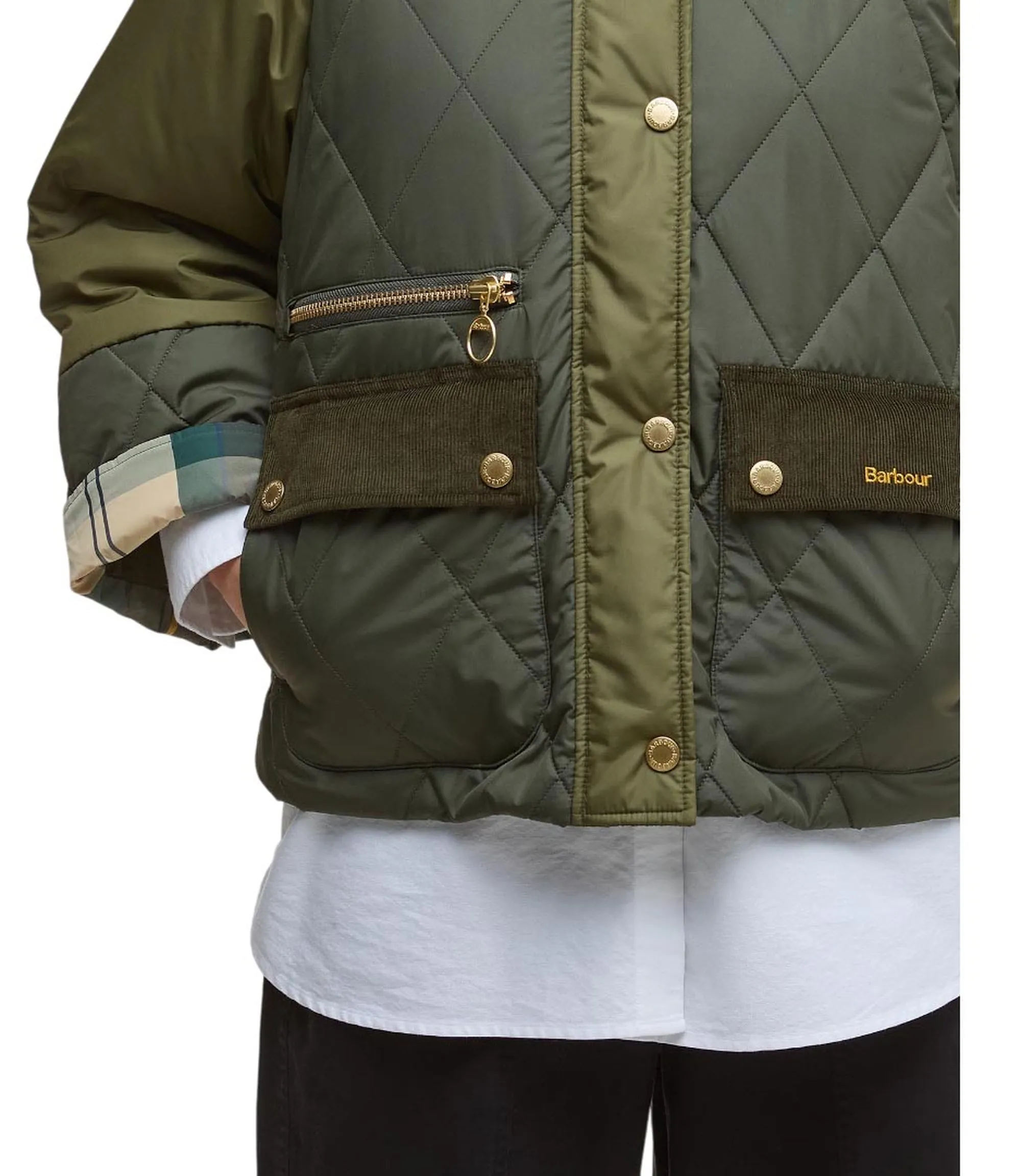 Barbour B'Martha Quilted Jacket' Olive Lqu1840 160373