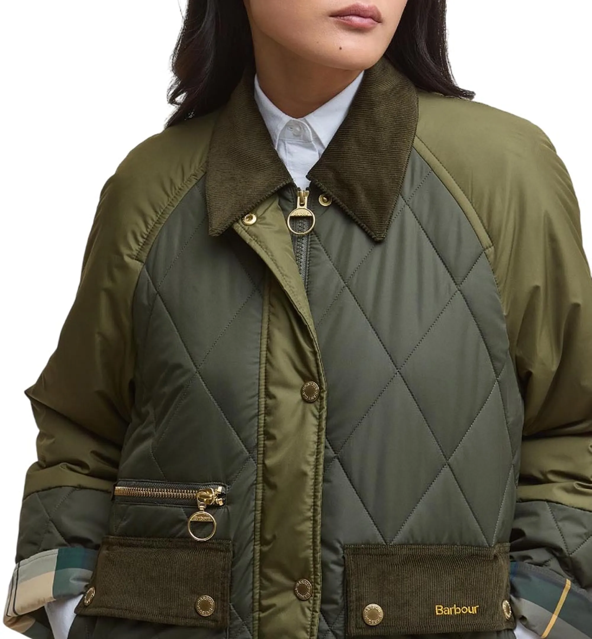 Barbour B'Martha Quilted Jacket' Olive Lqu1840 160375