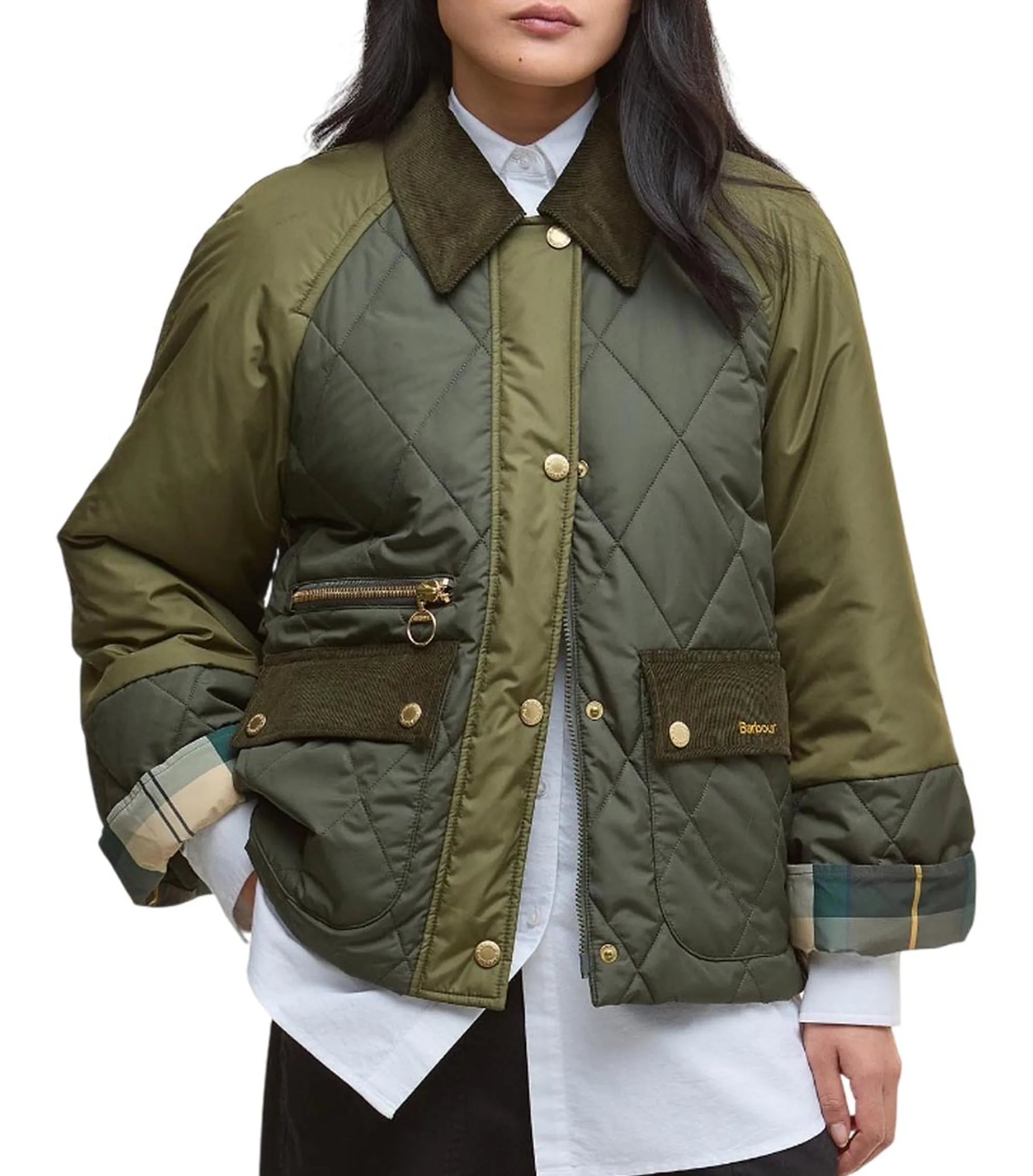 Barbour B'Martha Quilted Jacket' Olive Lqu1840 160378