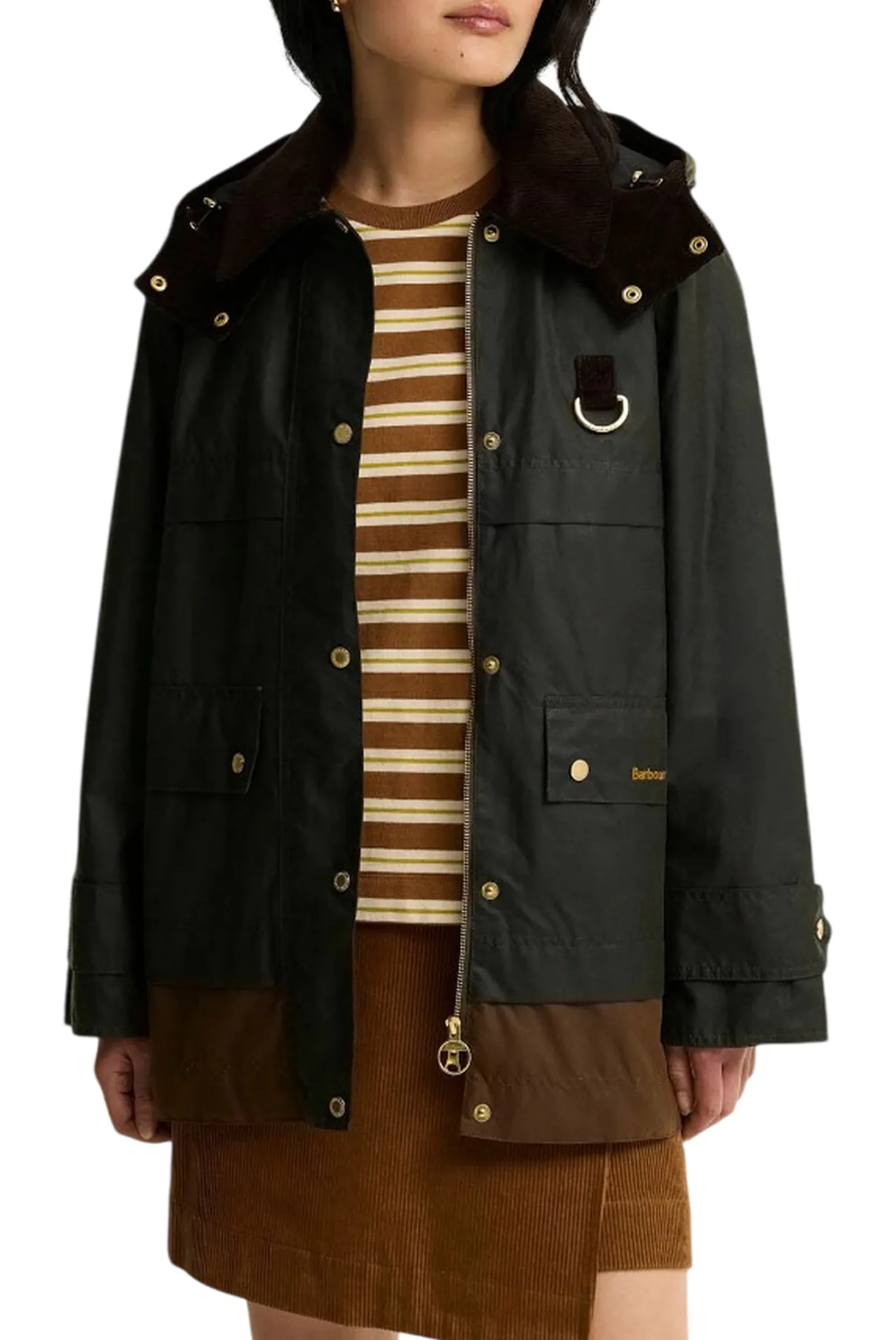 Barbour Giubbino Wrenwood Wax Felce Lwx1573 187584