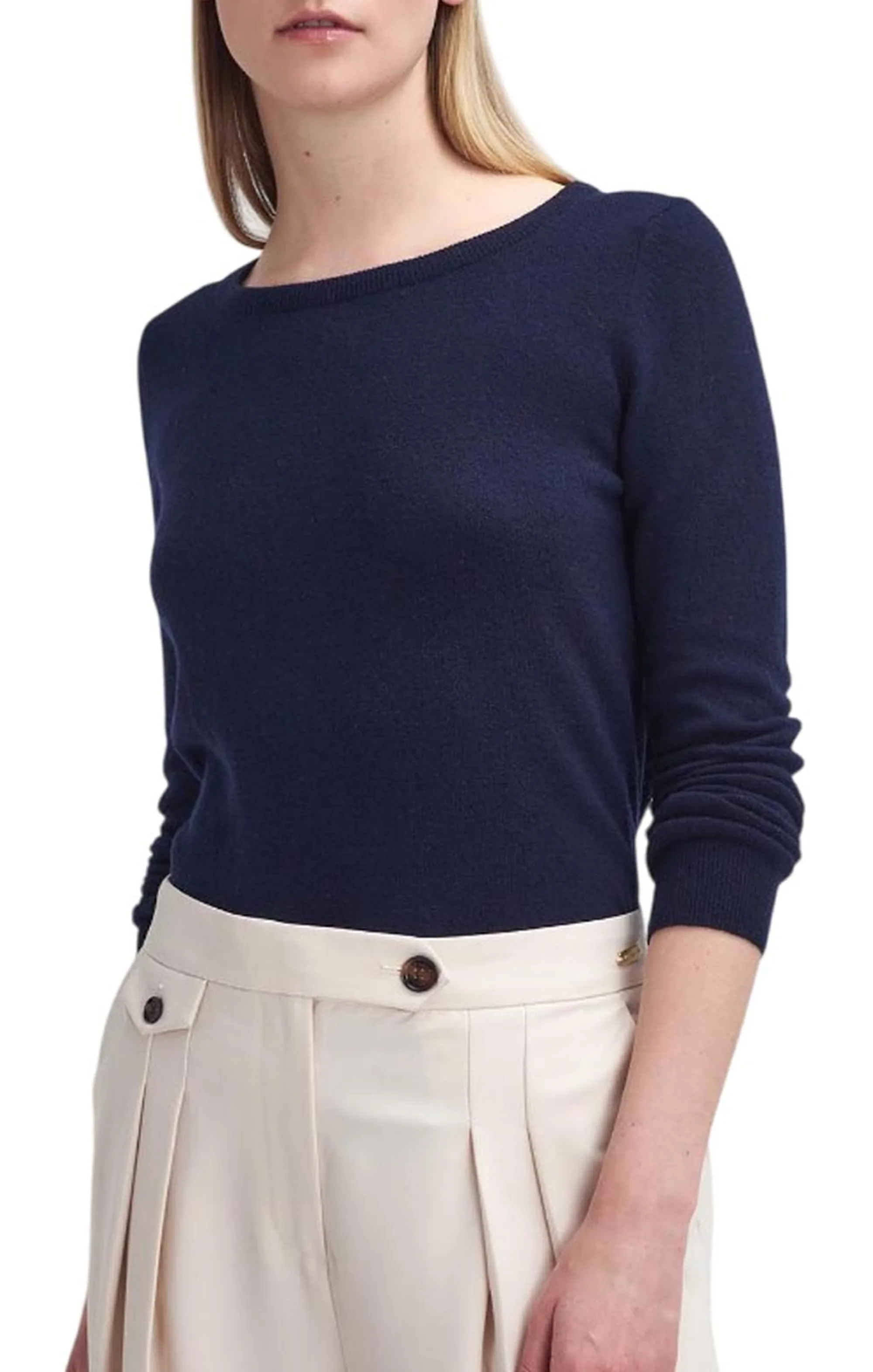 Barbour Maglia Pendle Crew Blu Lkn1075 160389