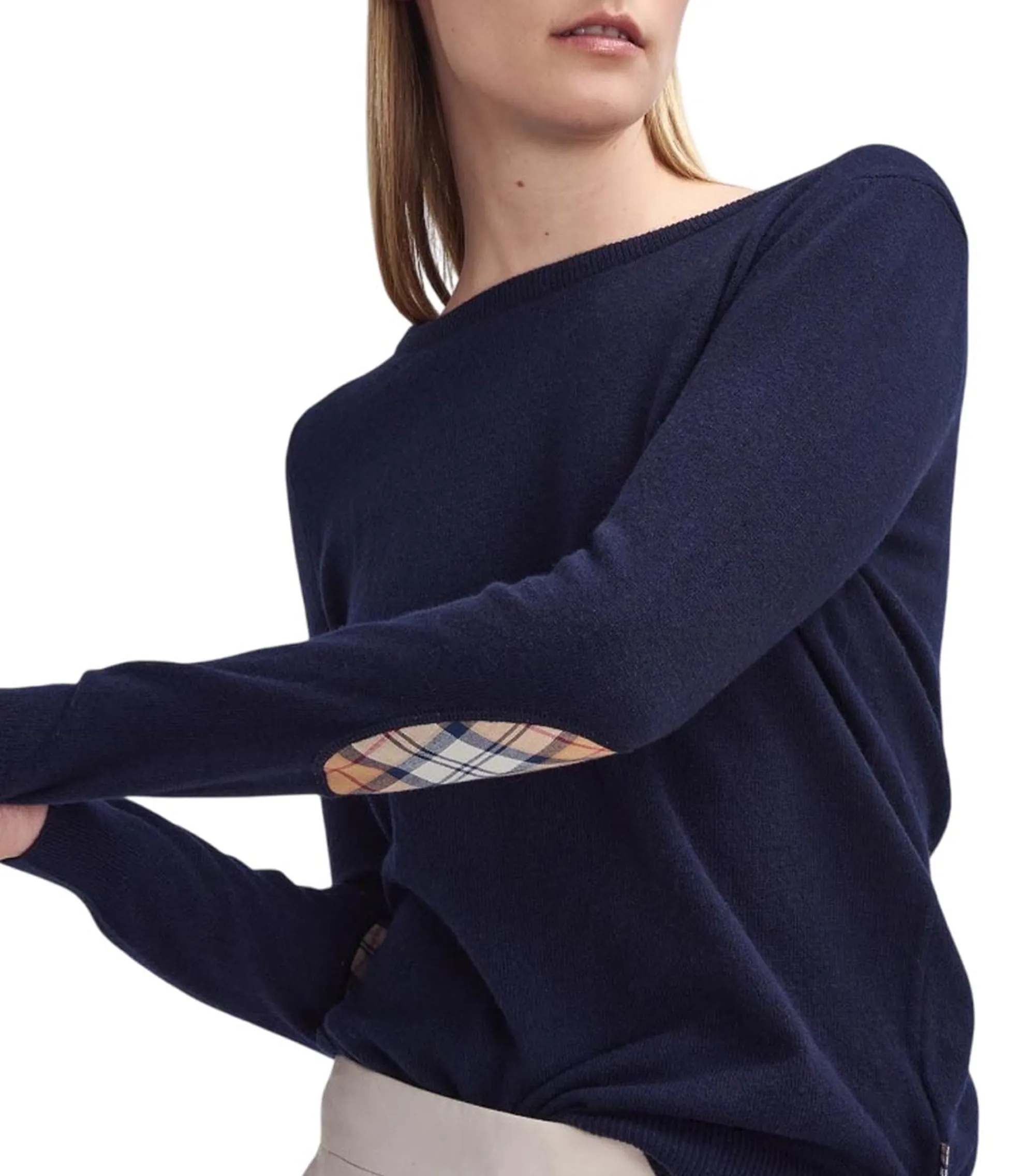 Barbour Maglia Pendle Crew Blu Lkn1075 160390