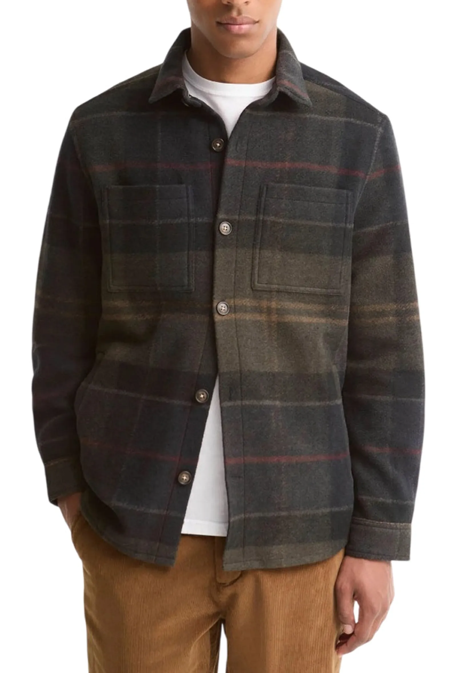Barbour Overshirt Woodlane Blu Mos0511 196173