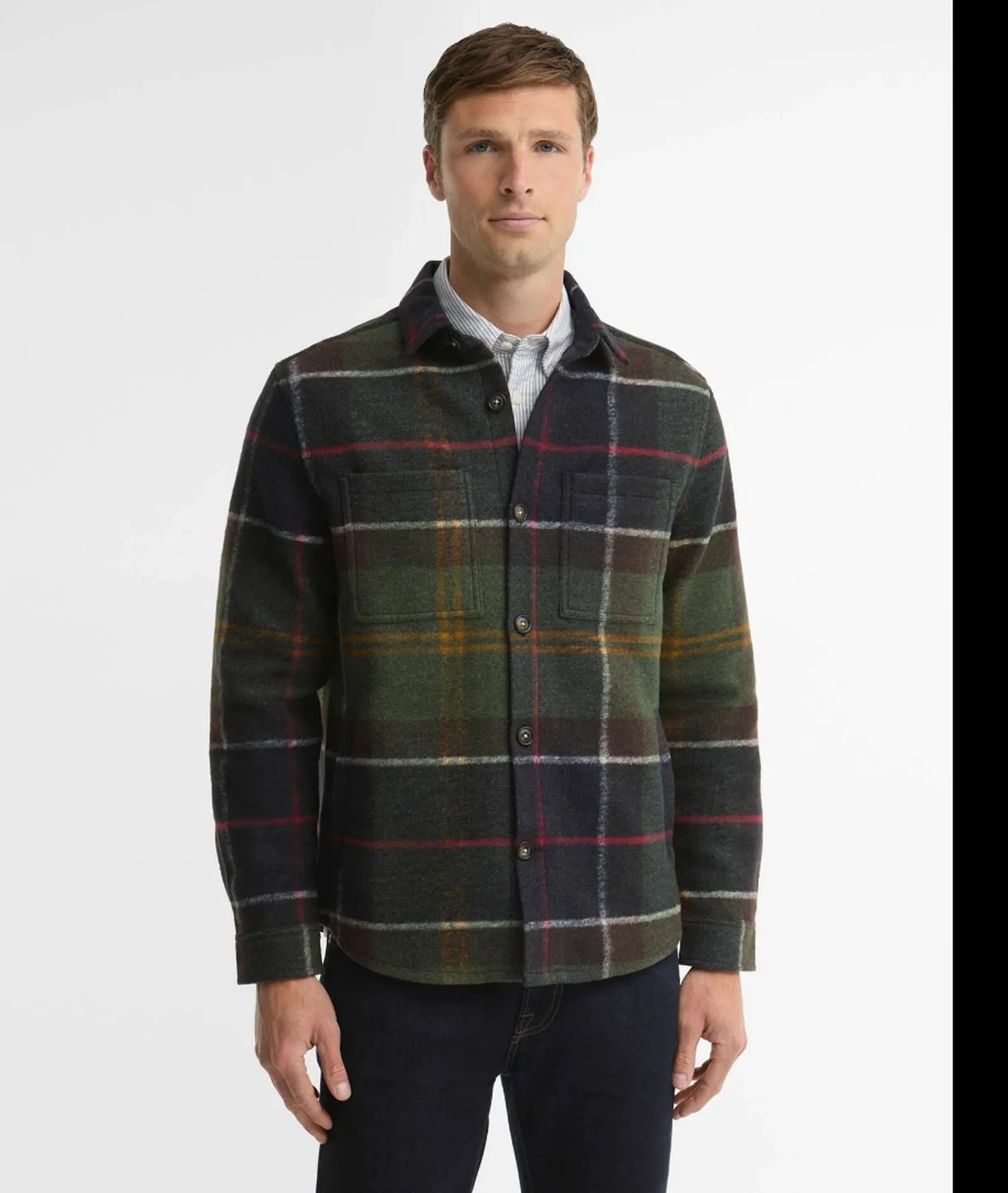 Barbour Overshirt Woodlane Verde Mos0511 195953