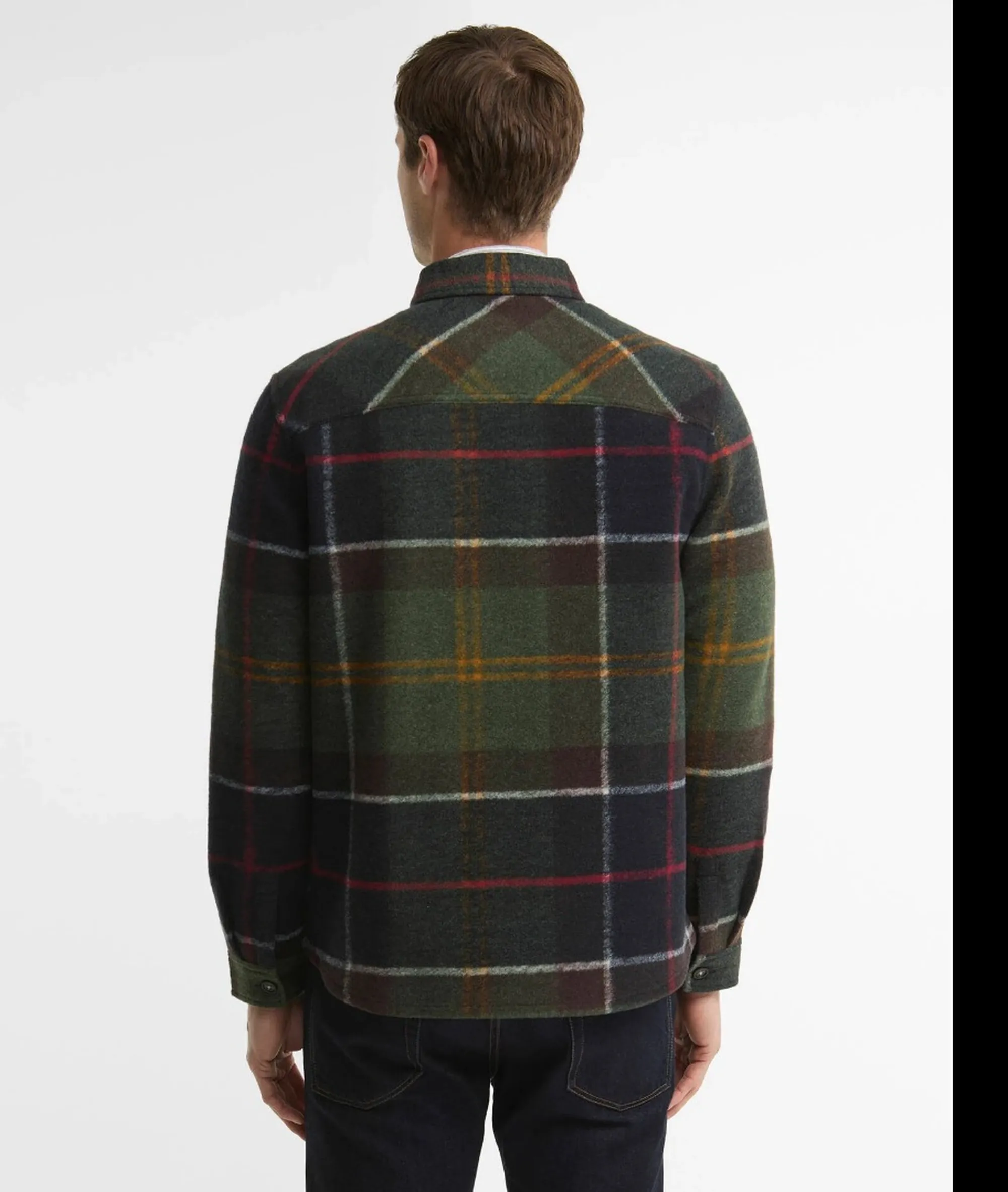 Barbour B'Overshirt Woodlane' Green Mos0511 195956