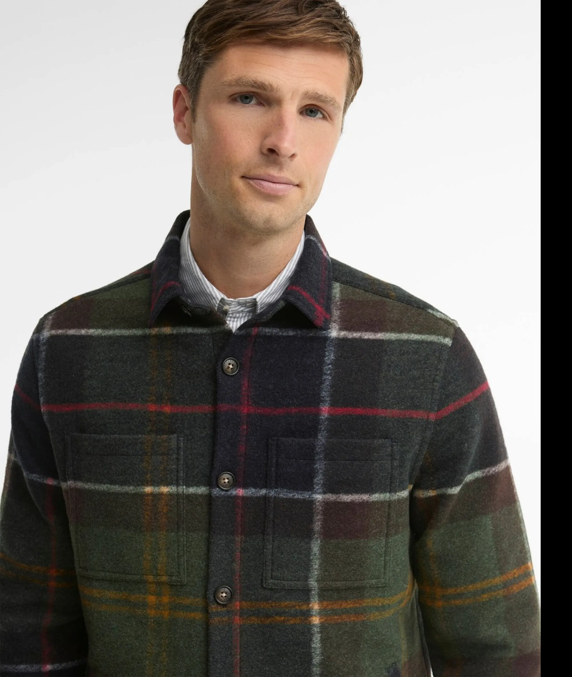 Barbour B'Overshirt Woodlane' Green Mos0511 195957