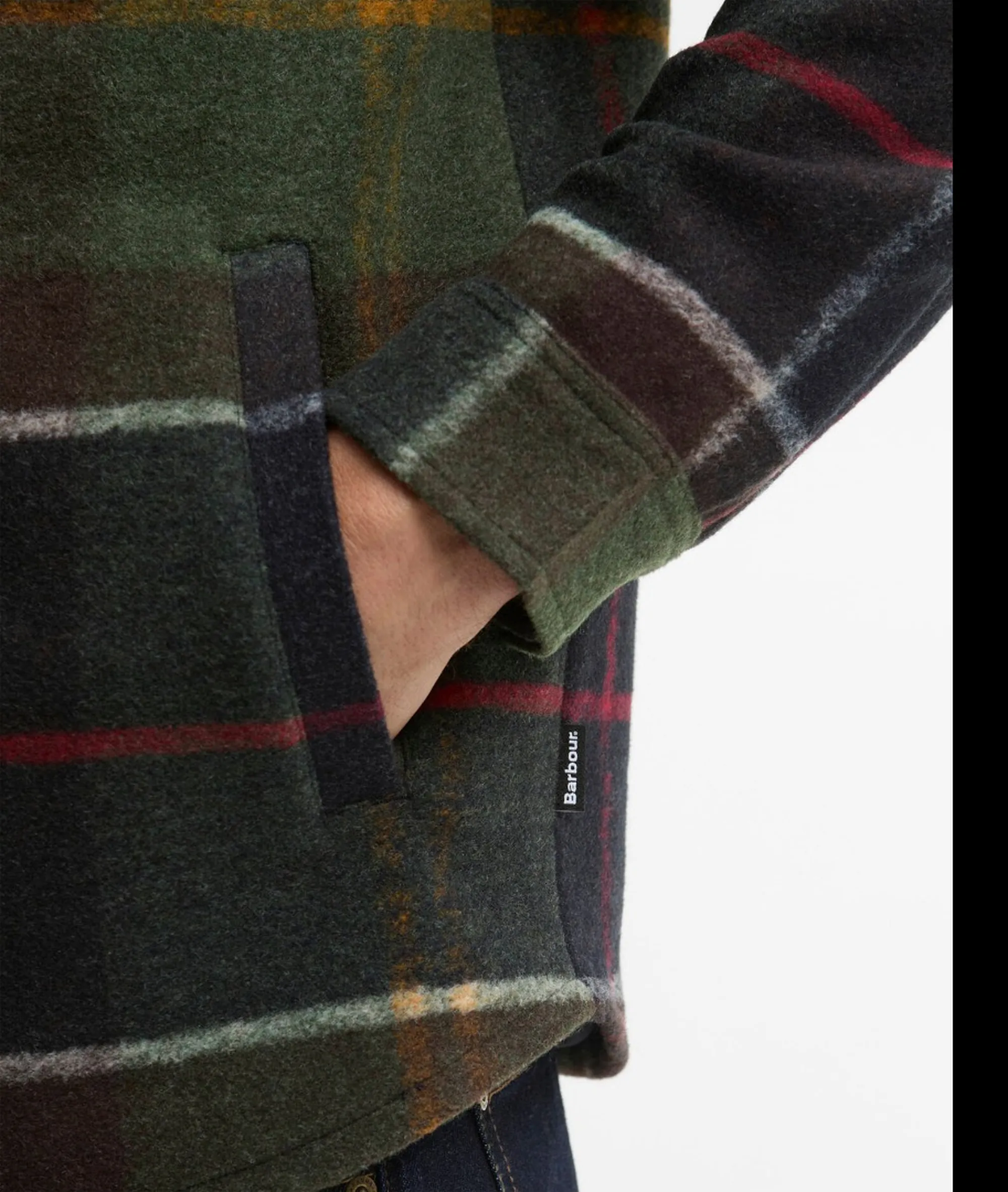 Barbour B'Overshirt Woodlane' Green Mos0511 195958