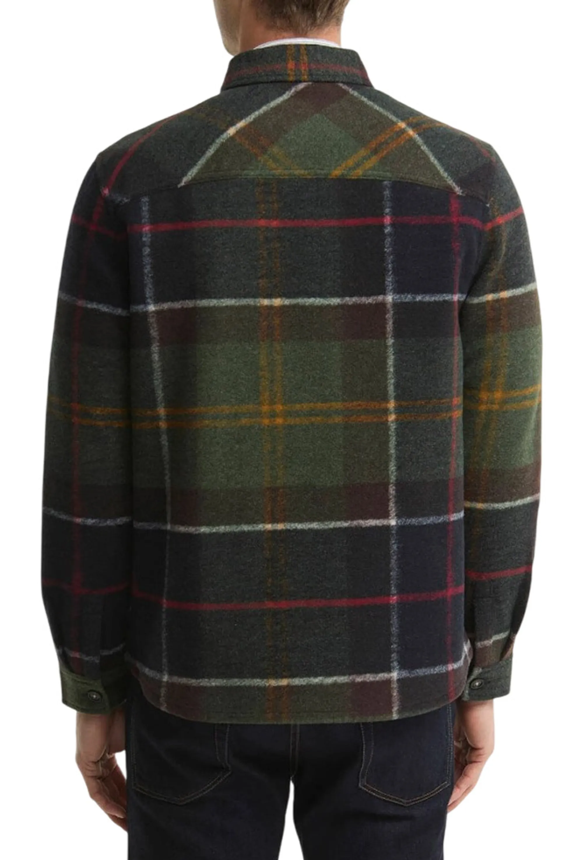 Barbour B'Overshirt Woodlane' Green Mos0511 196161