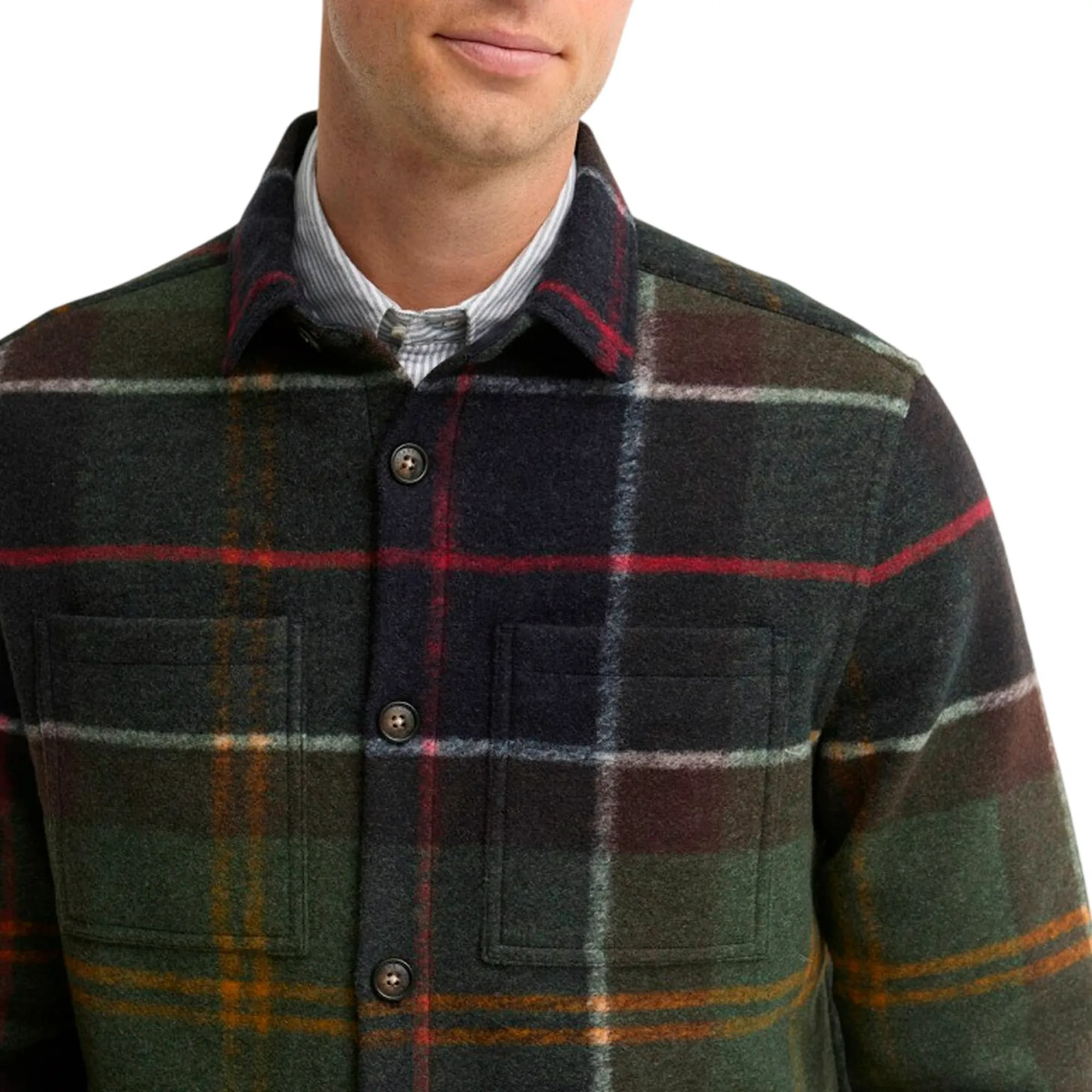 Barbour B'Overshirt Woodlane' Green Mos0511 196166