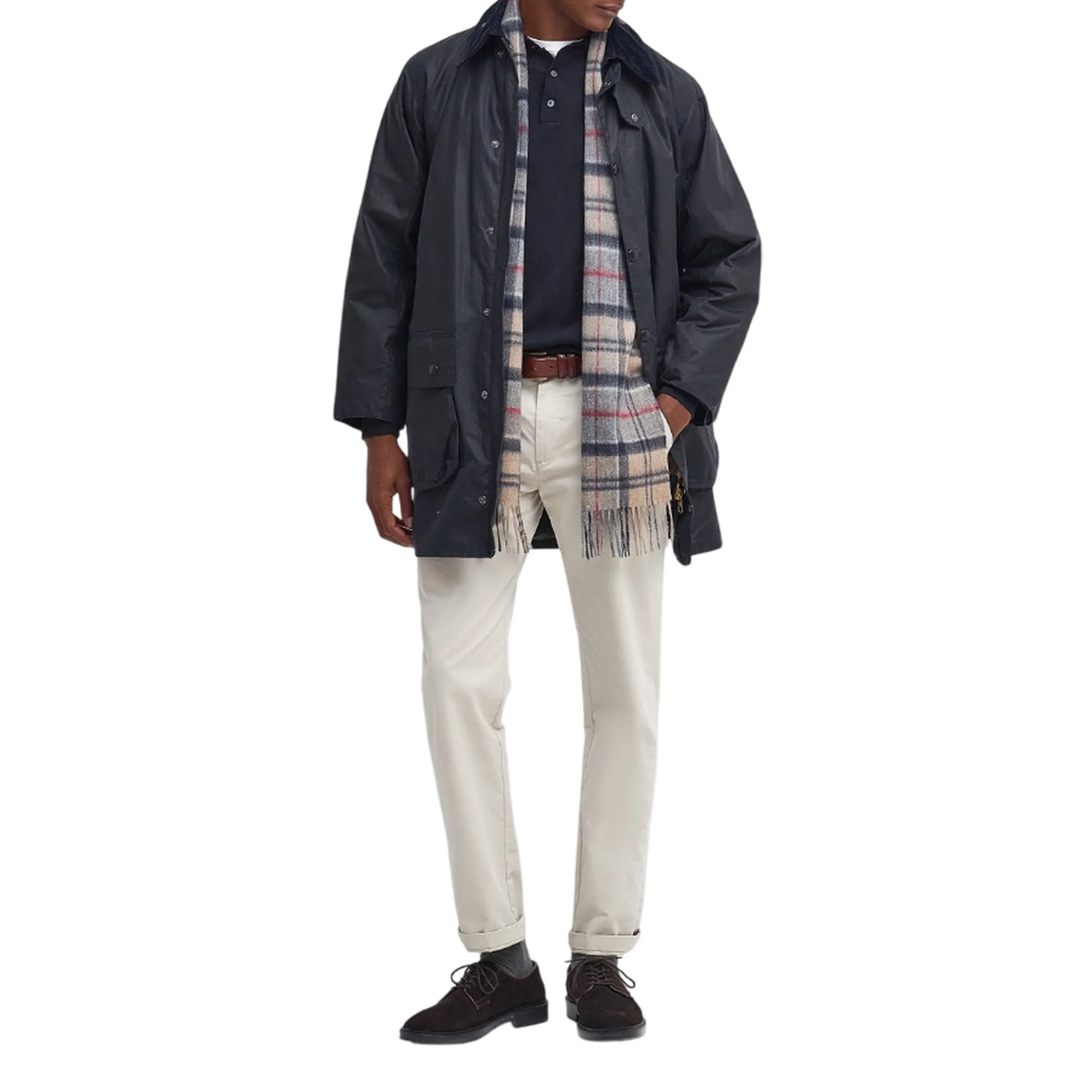 Barbour B'Cashmere Tartan Scarf' Beige Usc0002 159251