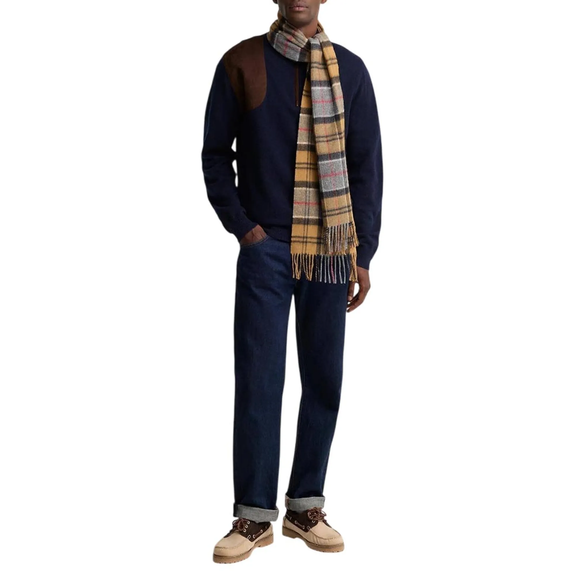Barbour Sciarpa Cashmere Tartan Beige Usc0002 196727