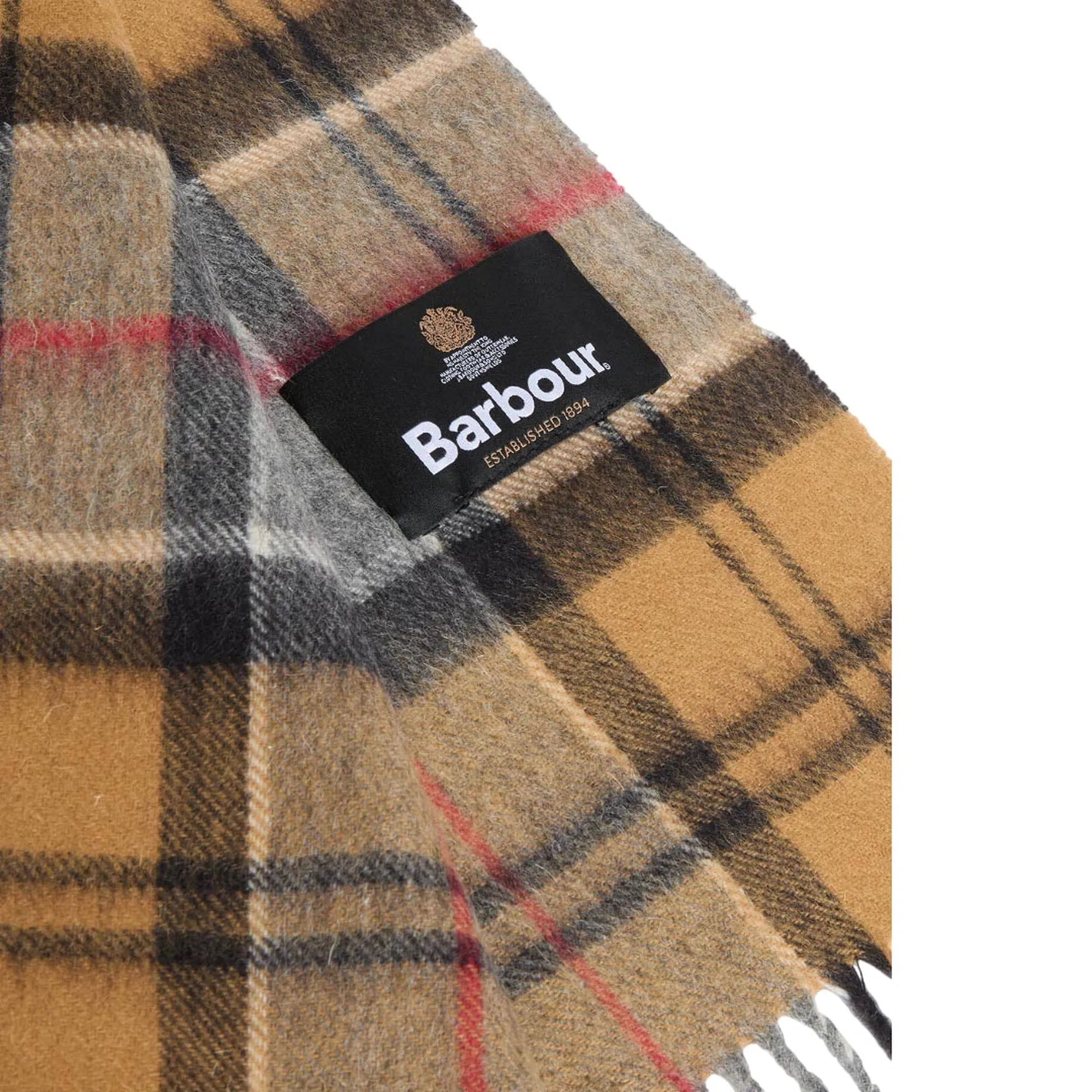 Barbour Sciarpa Cashmere Tartan Beige Usc0002 196728