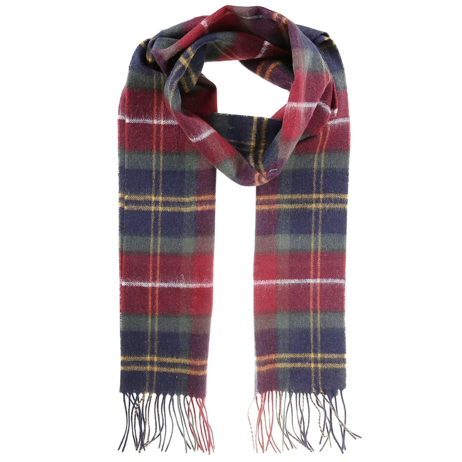 Barbour Sciarpa Cashmere Tartan Rosso Usc0002 159039