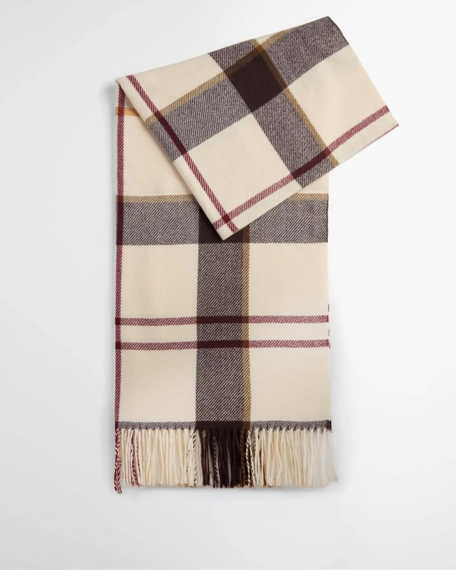 Barbour Sciarpa In Tartan Harriet Crema Lcs0494 186773
