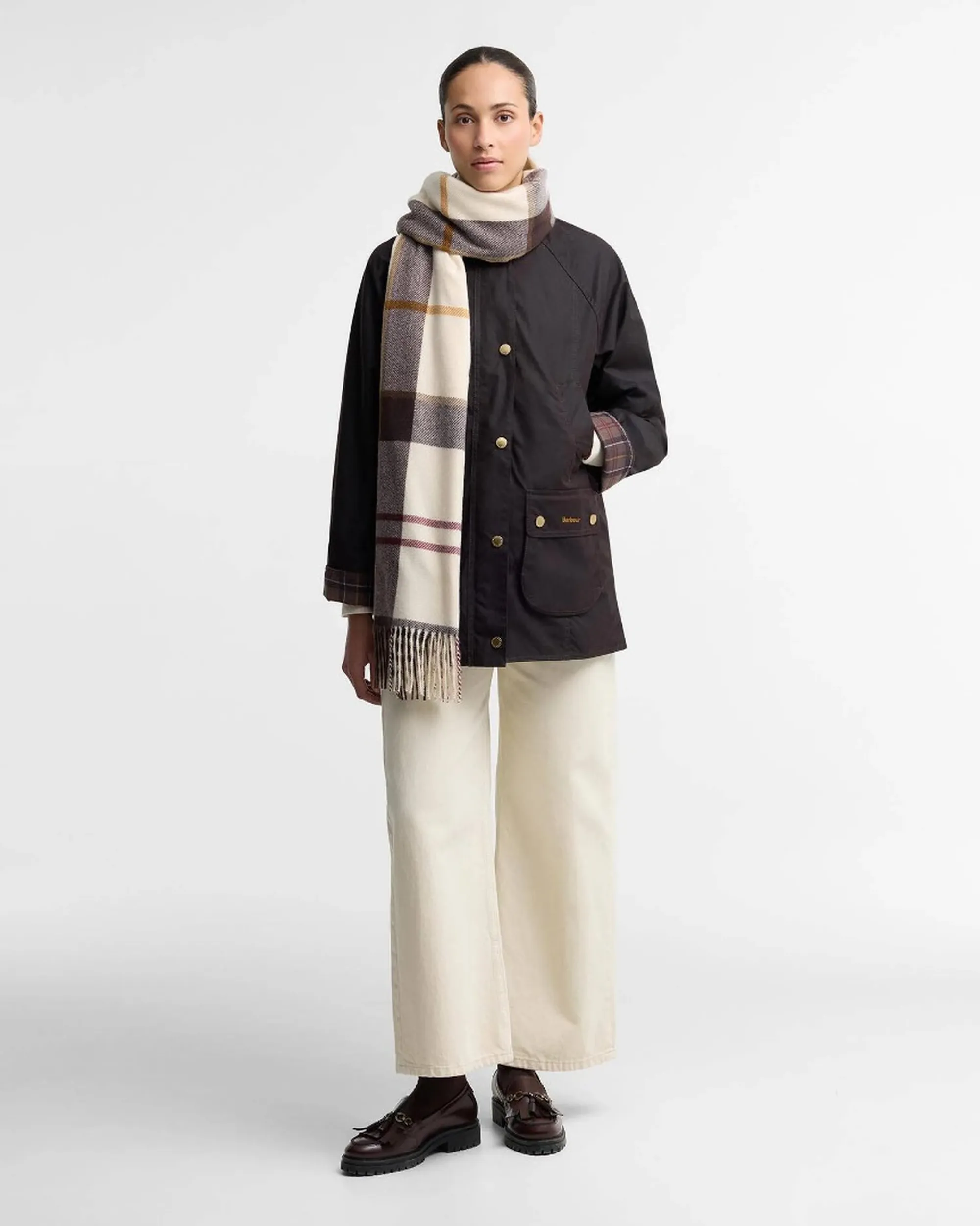 Barbour B'Harriet Tartan Scarf ' Cream Lcs0494 186777