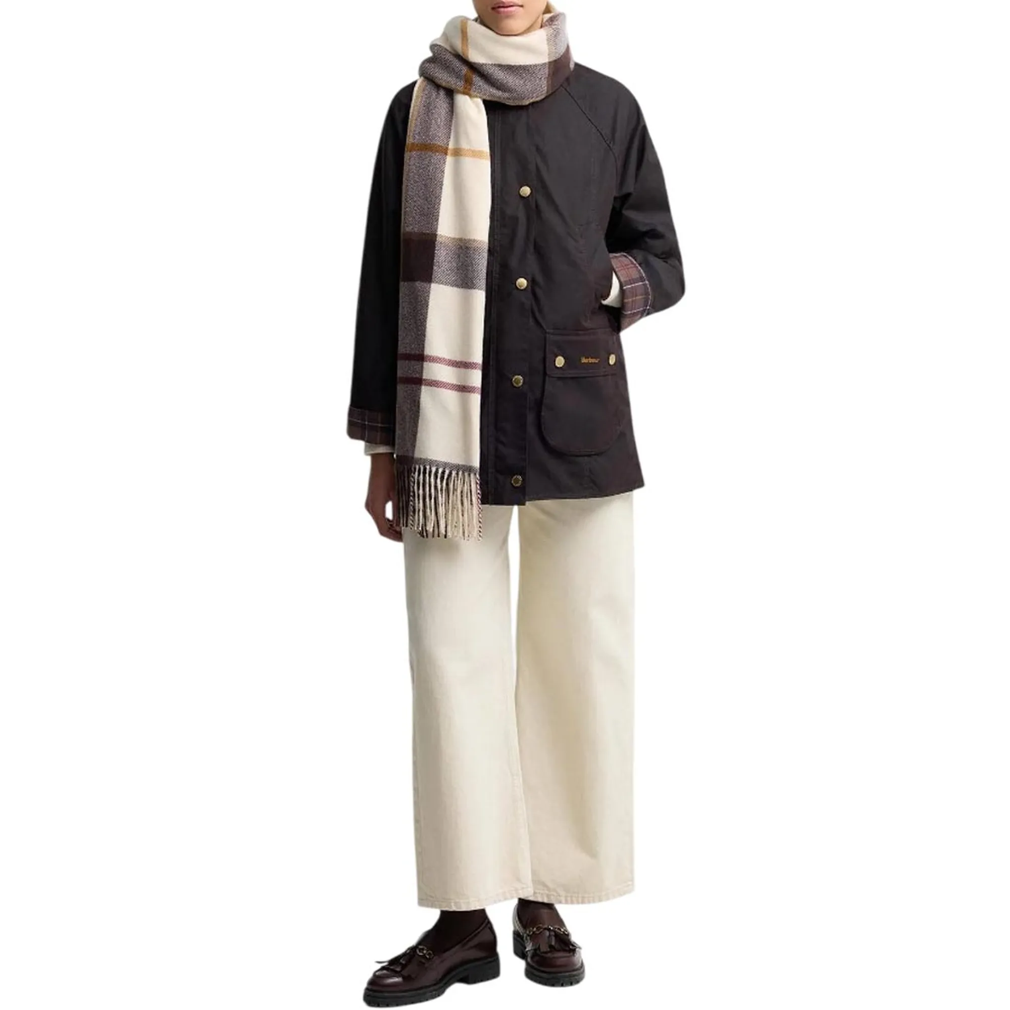 Barbour B'Harriet Tartan Scarf ' Cream Lcs0494 194921