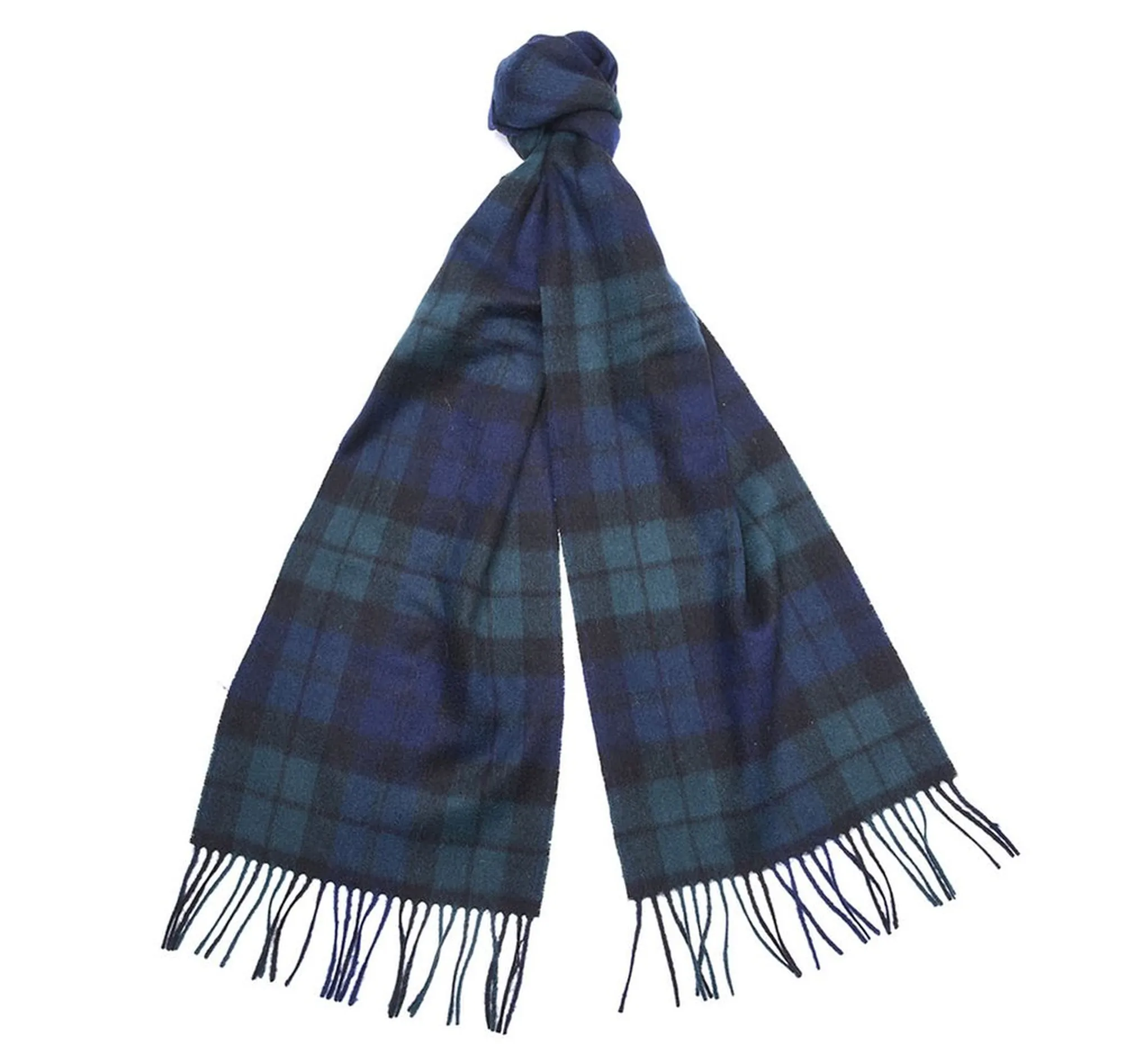 Barbour B'New Check Tartan Scarf' Black Usc0137 71997