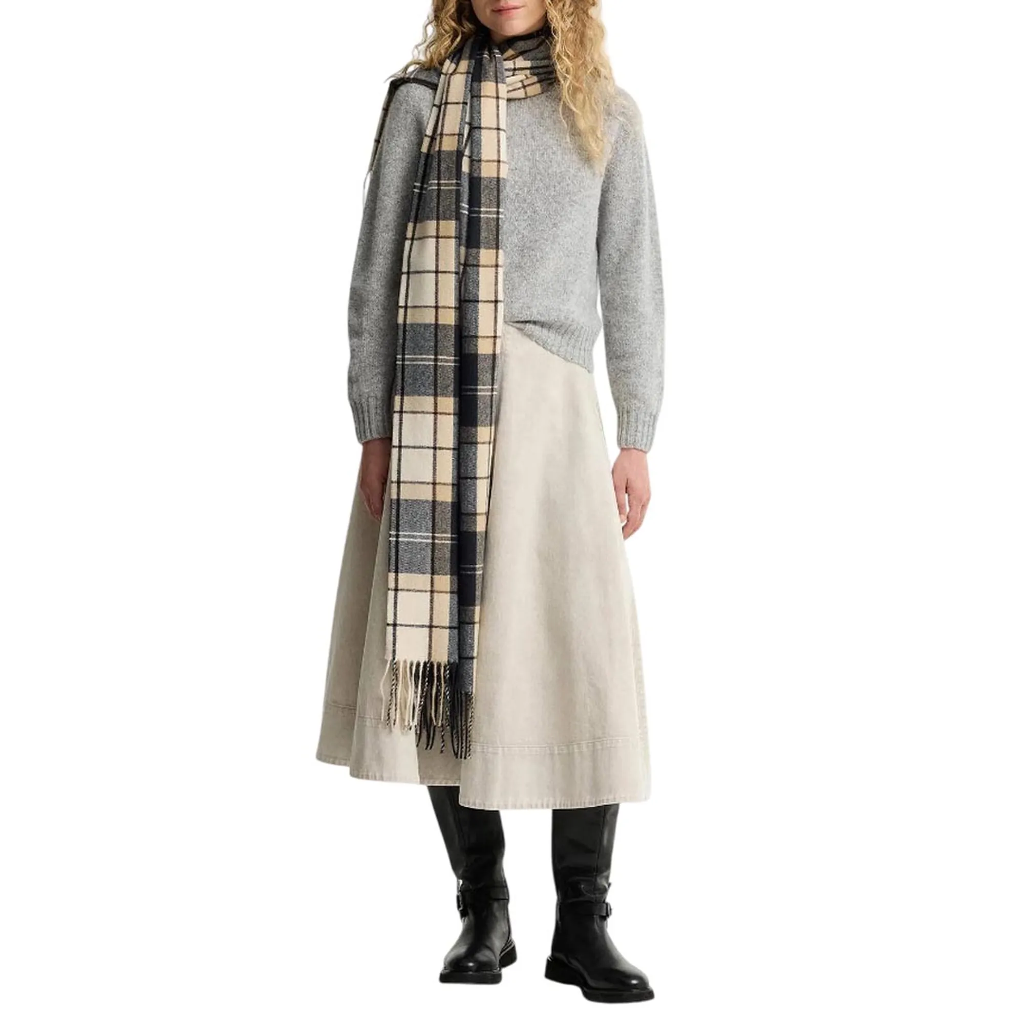 Barbour B'Stanway Scarf' Cream Lsc0426 194933
