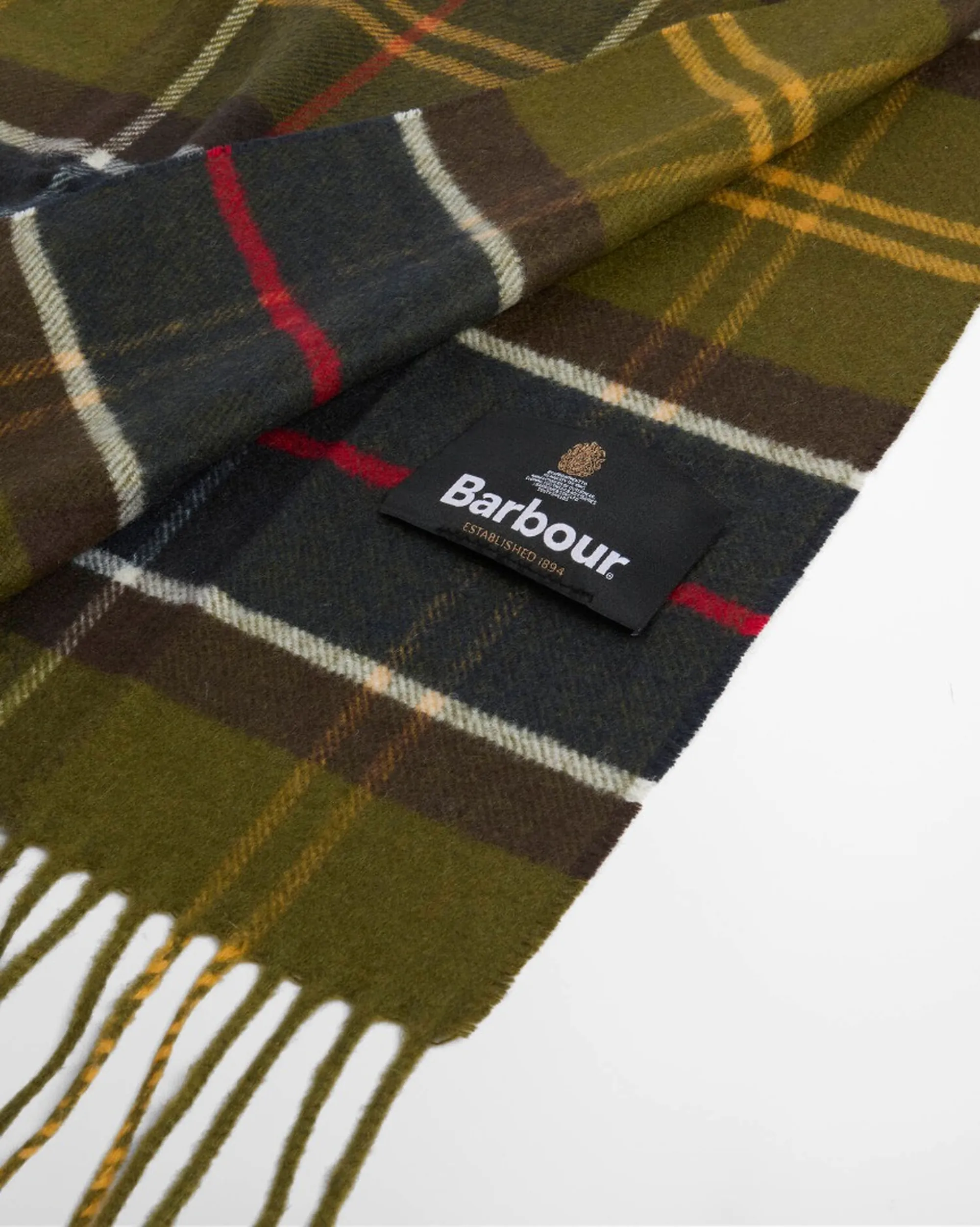 Barbour B'Yaxley Tartan Scarf' Green Usc0324 187241