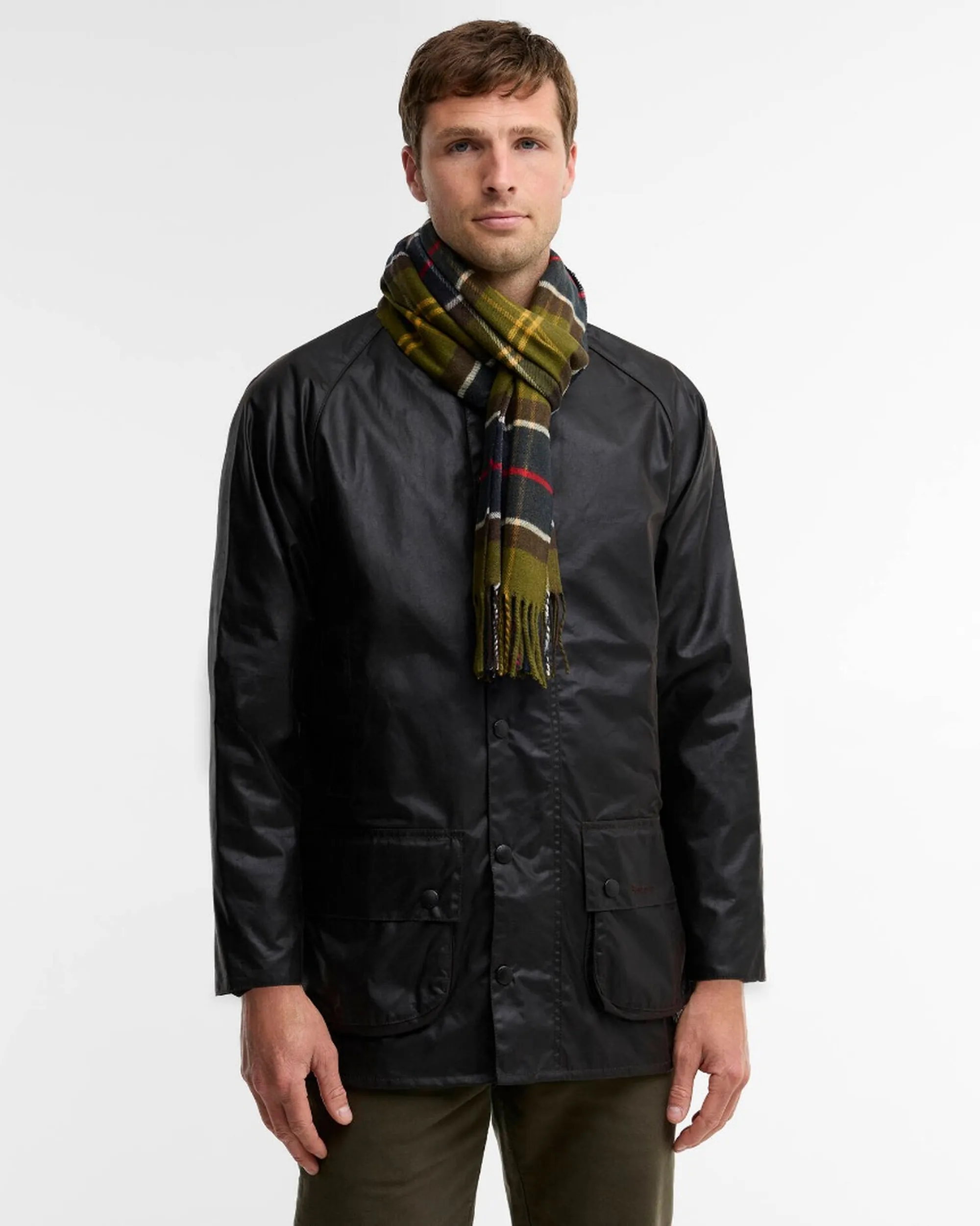 Barbour B'Yaxley Tartan Scarf' Green Usc0324 187242