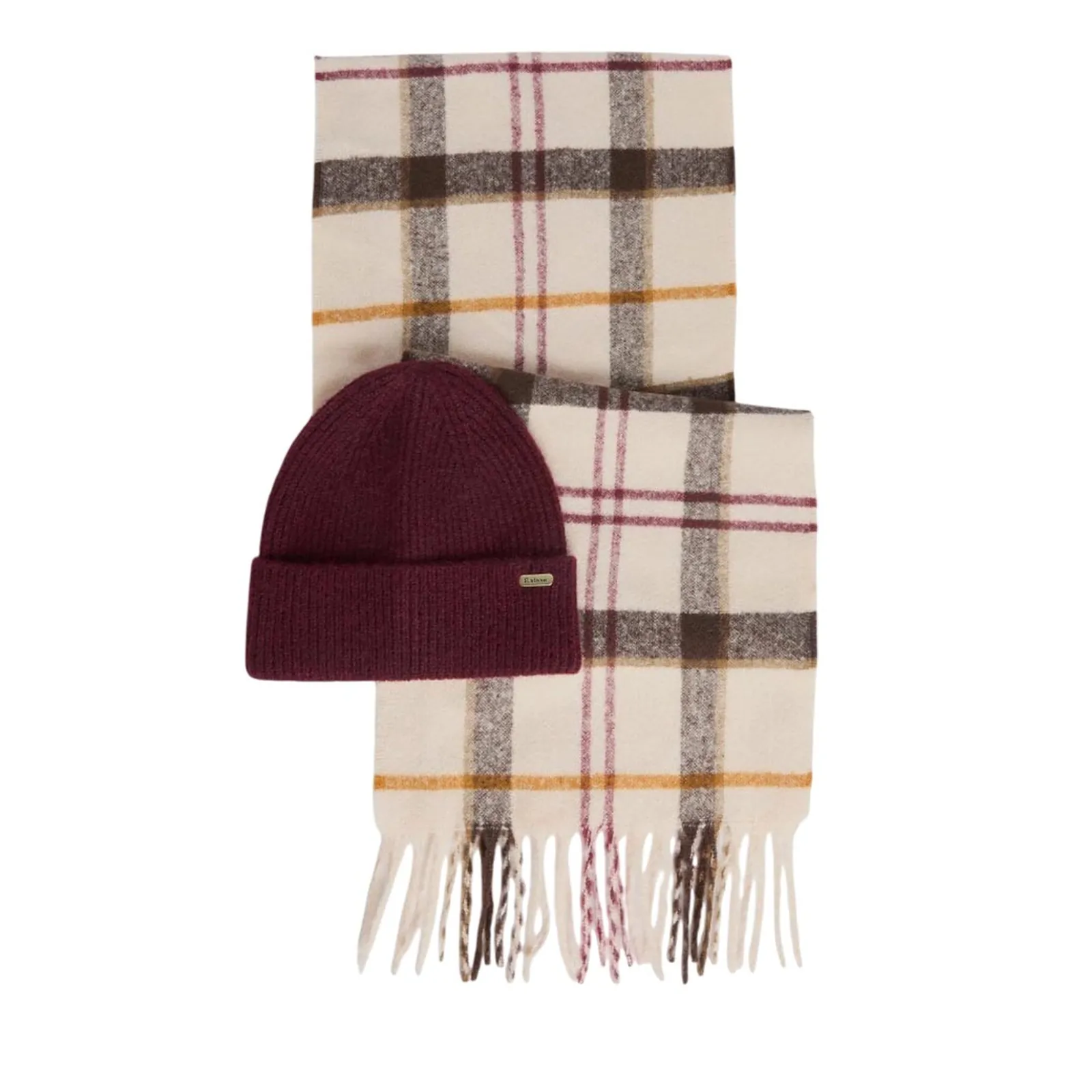 Barbour Set Berretto E Sciarpa Olivia Bordeaux Lgs0107 187644