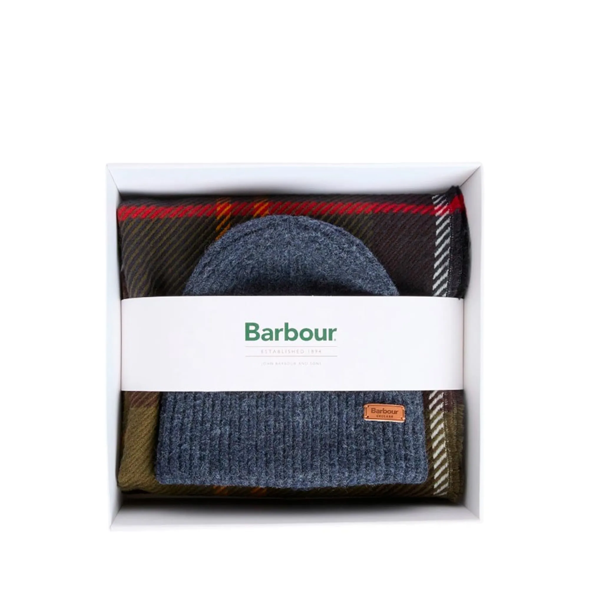 Barbour Set Berretto Pendle E Sciarpa Blair Blu Lgs0094 187831