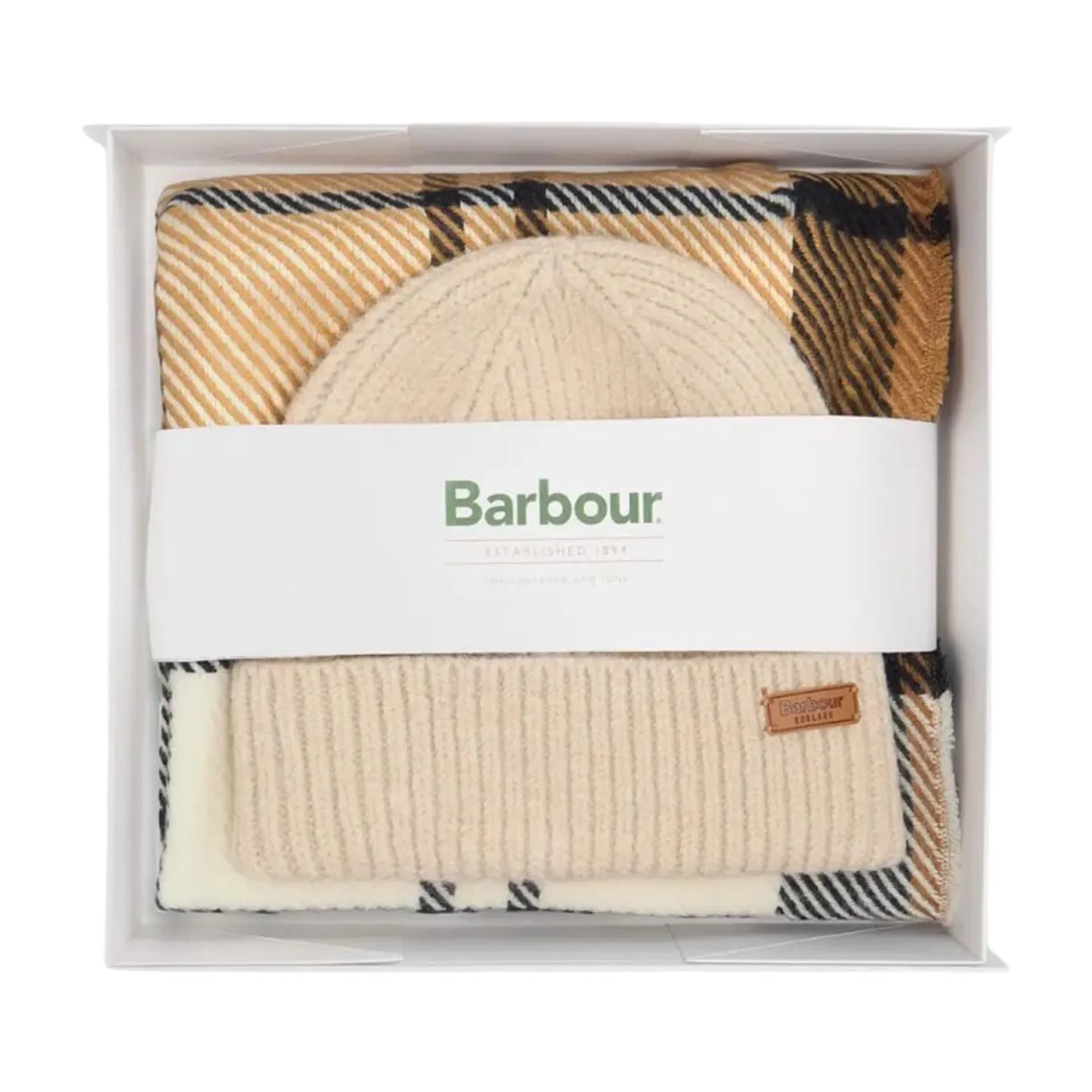 Barbour B'Pendle Hat And Blair Scarf Set' Cream Lgs0094 158909