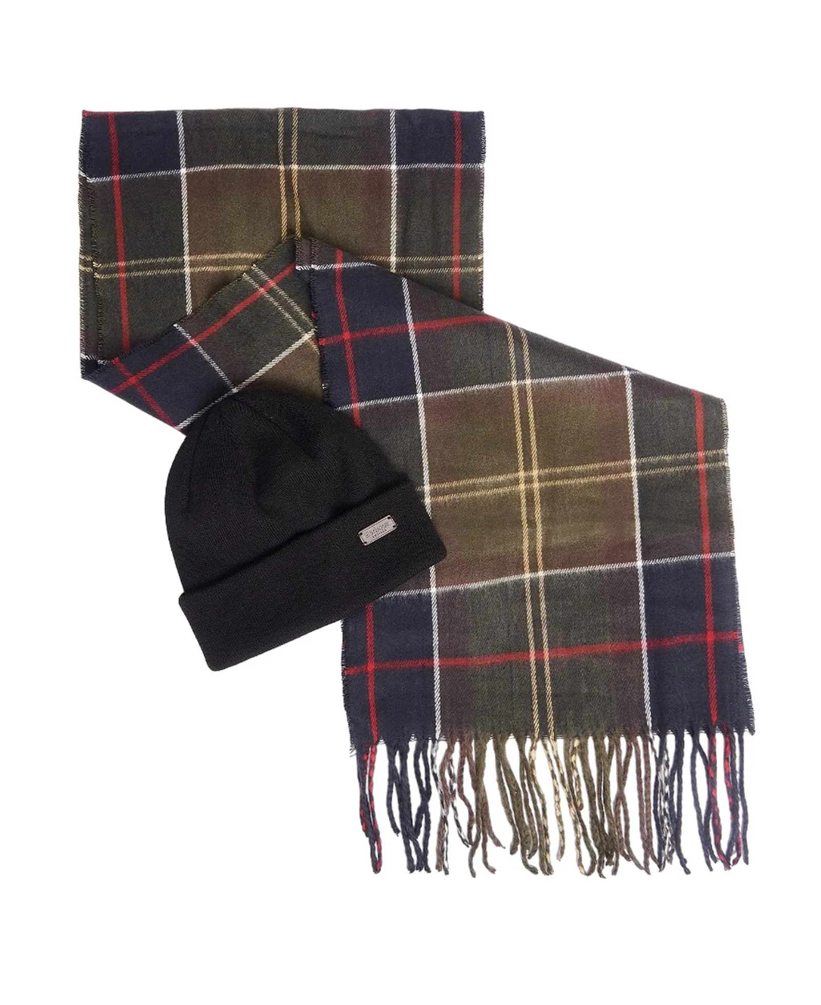 Barbour Set Con Berretto Swinton E Sciarpa Galingale Verde Mgs0079 95915