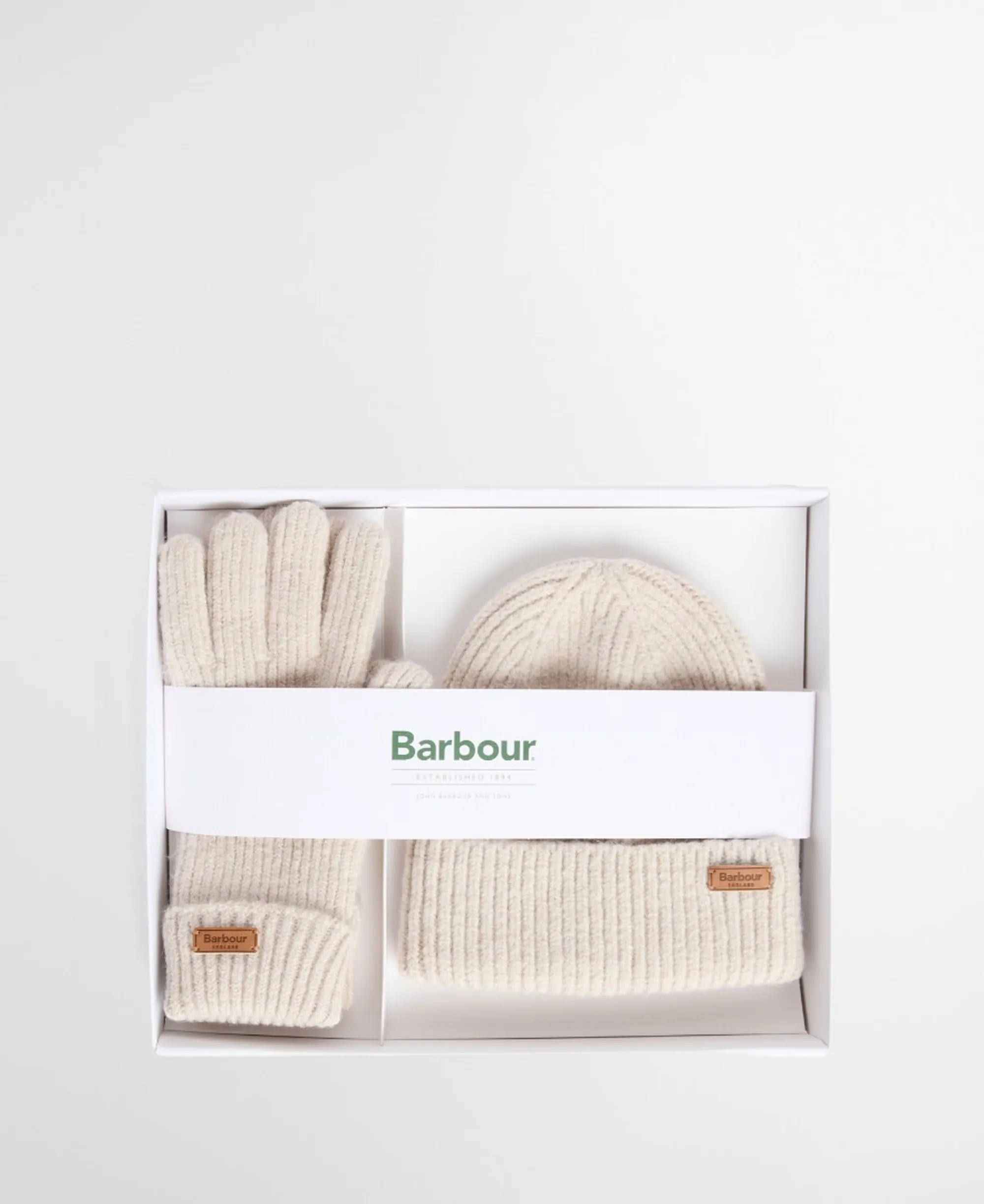 Barbour B'Pendle Hat And Gloves Set' Cream Lgs0108 186764