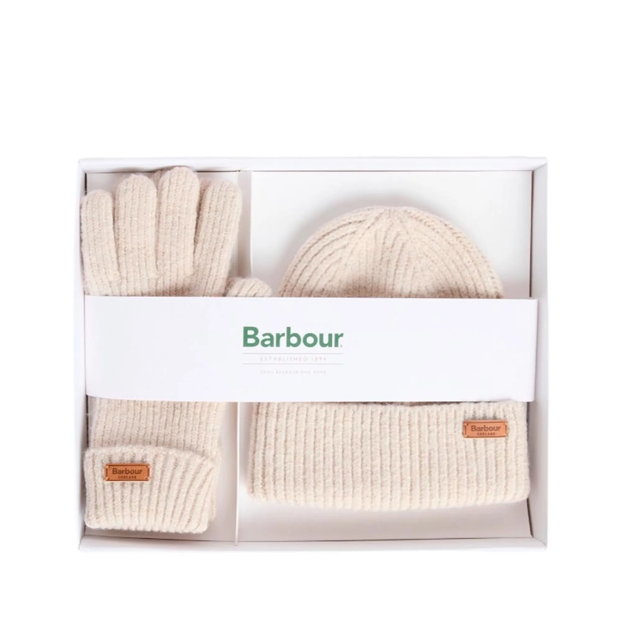 Barbour B'Pendle Hat And Gloves Set' Cream Lgs0108 194908