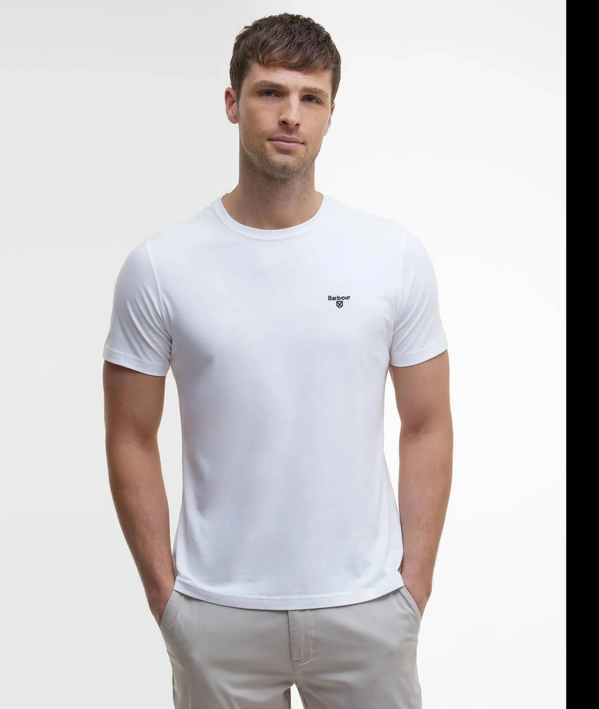 Barbour T-Shirt Essential Bianco Mts0331 176107