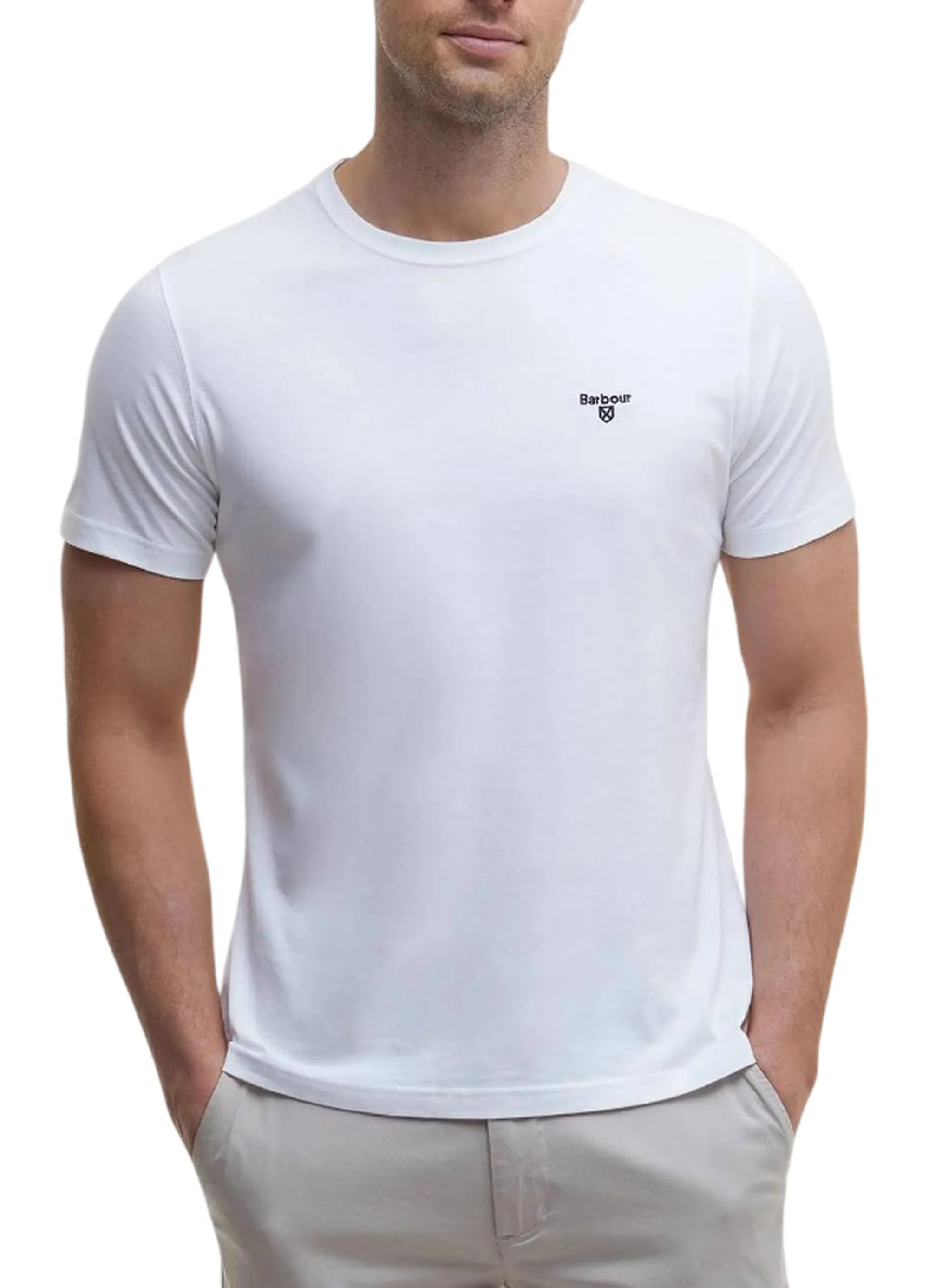 Barbour T-Shirt Essential Bianco Mts0331 177069
