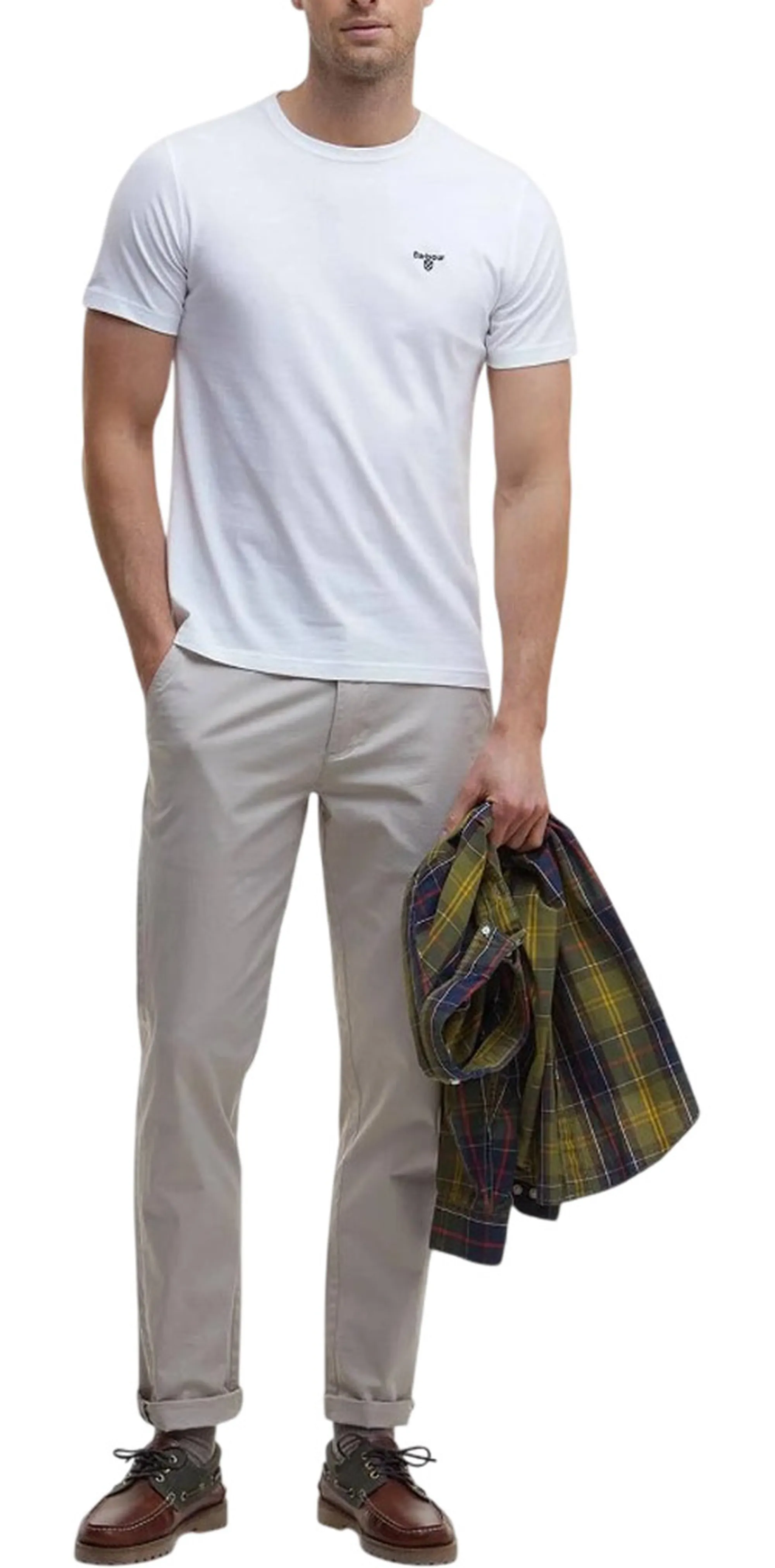 Barbour T-Shirt Essential Bianco Mts0331 177074