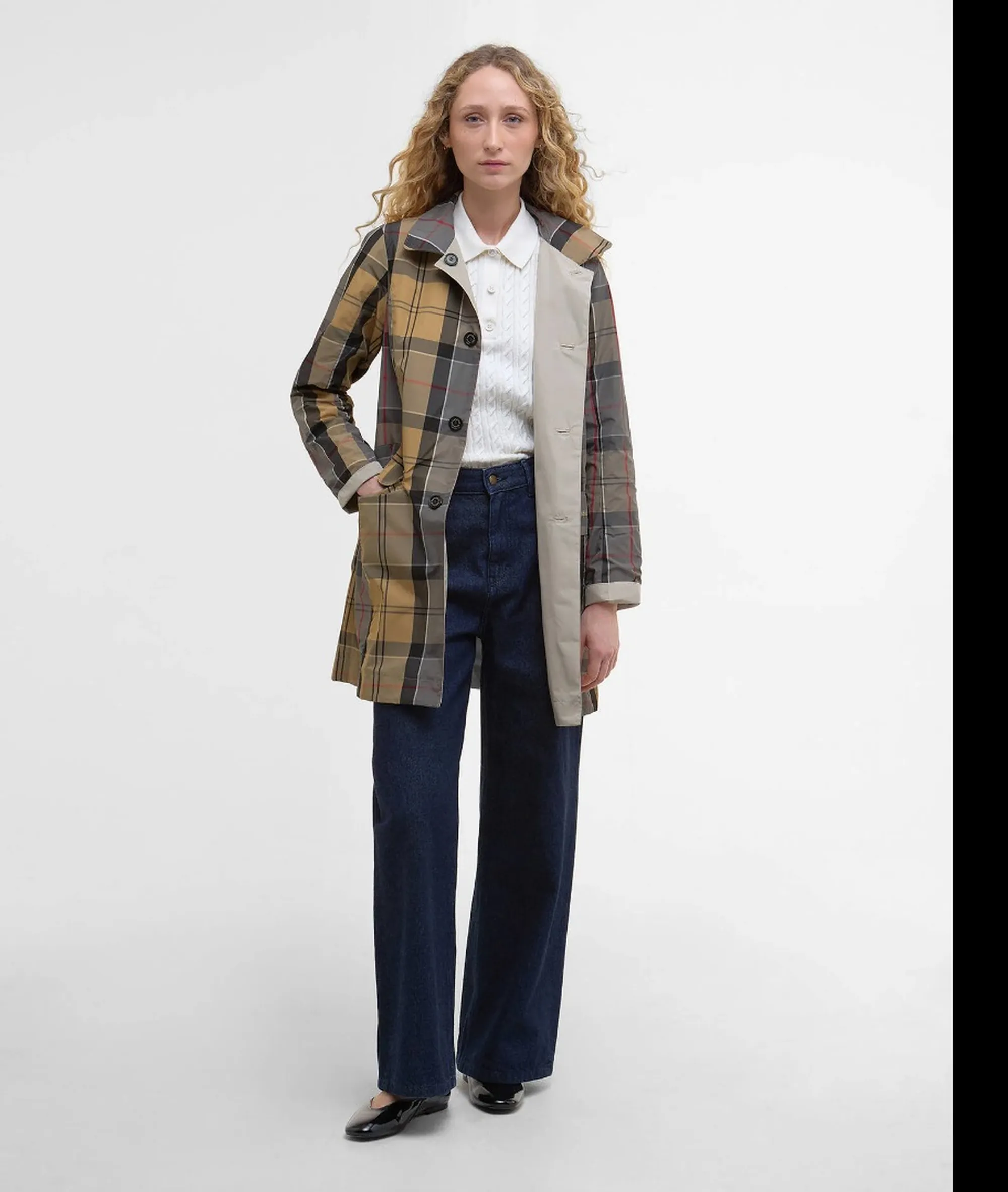 Barbour Trench Babbity Reversibile Beige Lps0233 176136