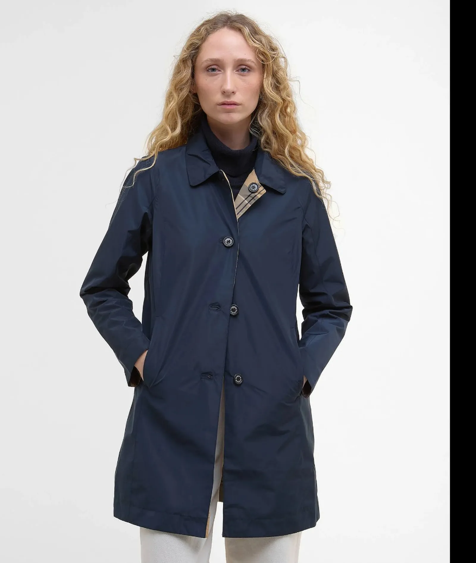 Barbour Trench Babbity Reversibile Blu Lps0233 176121
