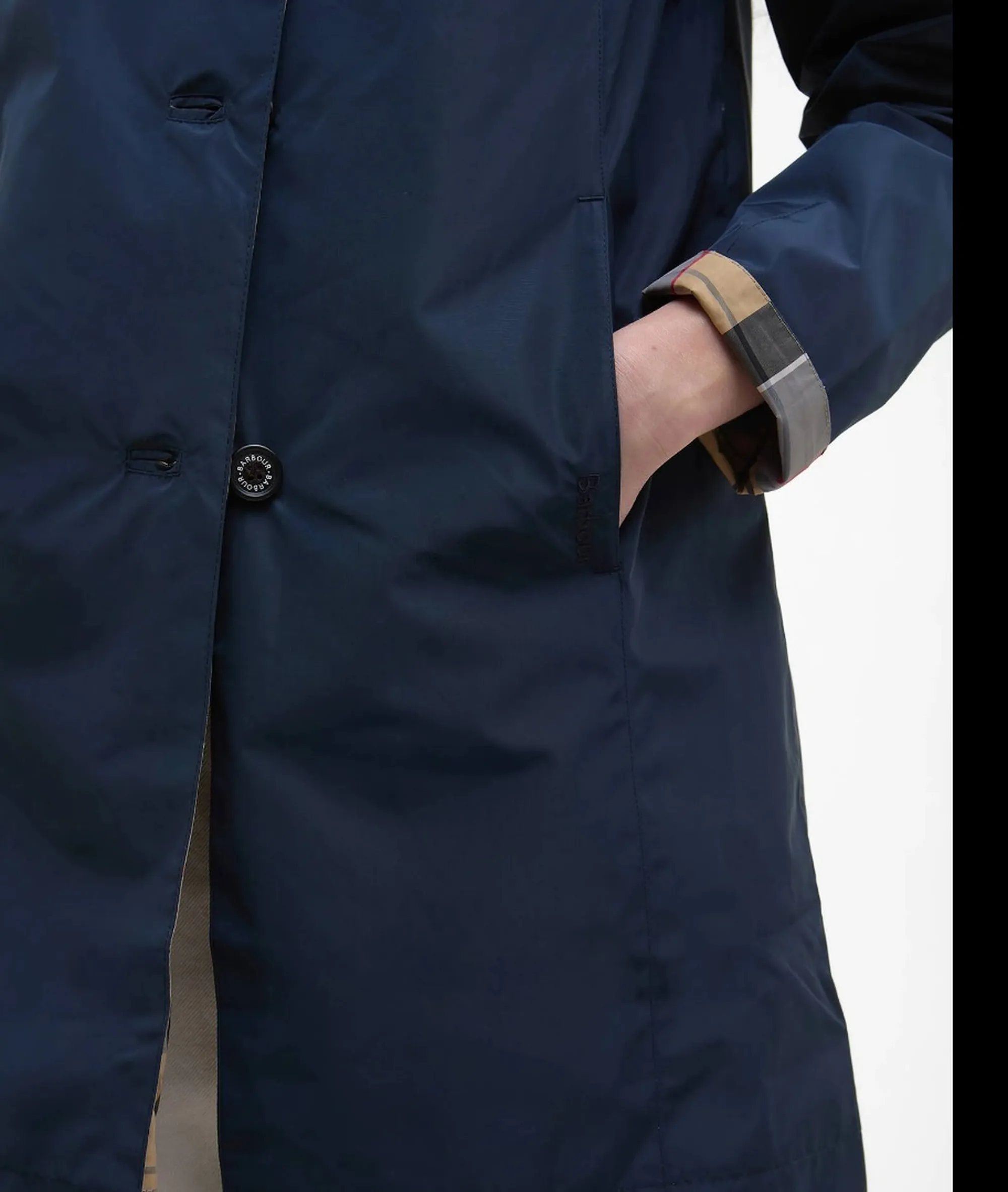 Barbour Trench Babbity Reversibile Blu Lps0233 176126