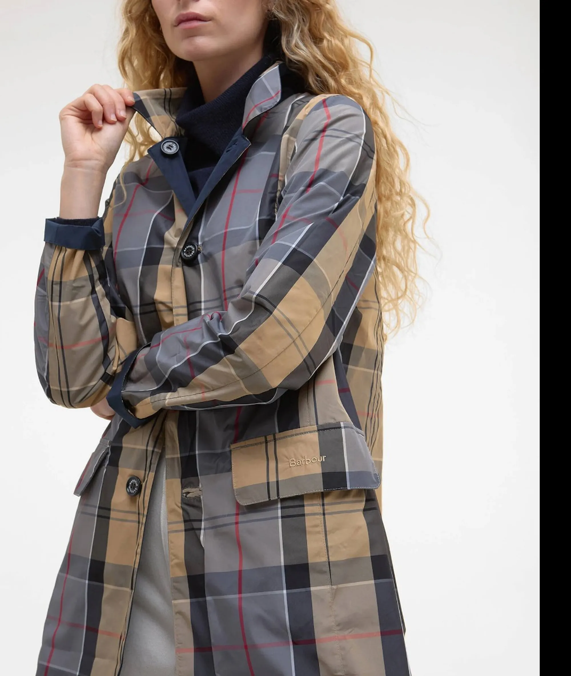 Barbour Trench Babbity Reversibile Blu Lps0233 176128