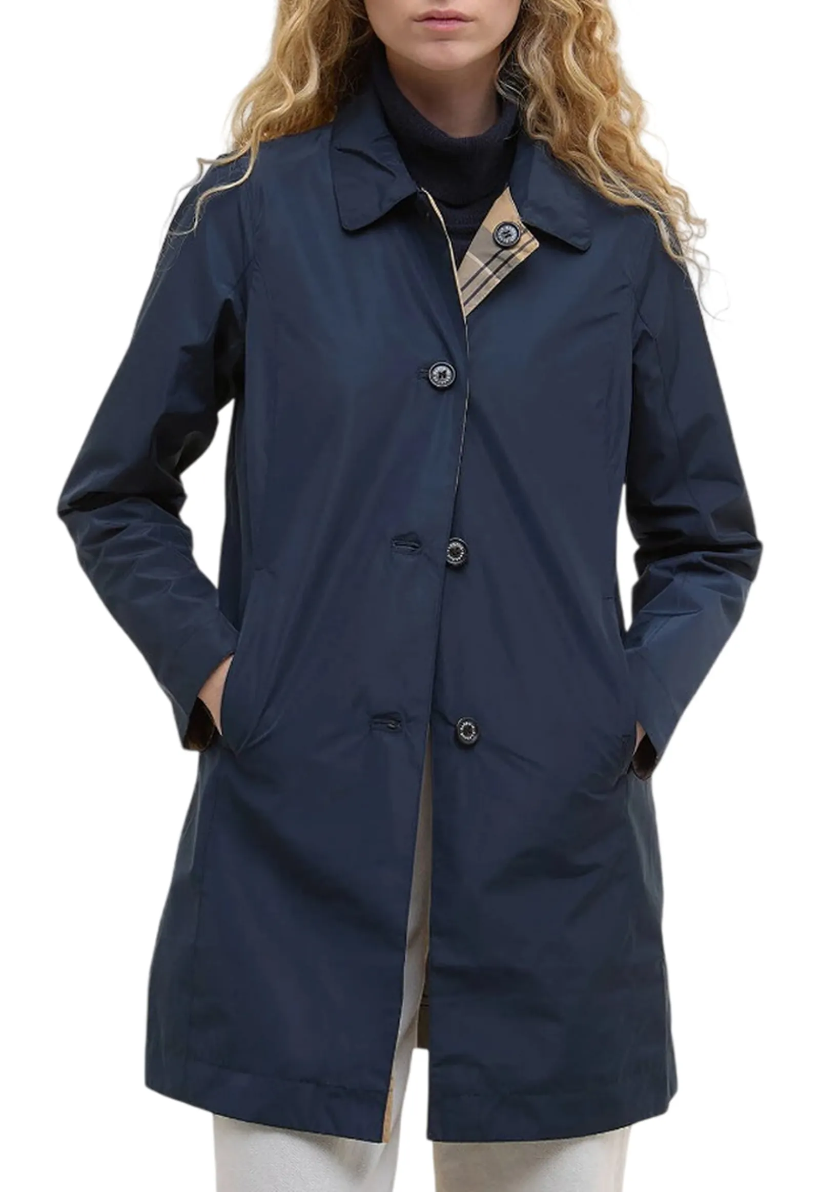 Barbour Trench Babbity Reversibile Blu Lps0233 176264