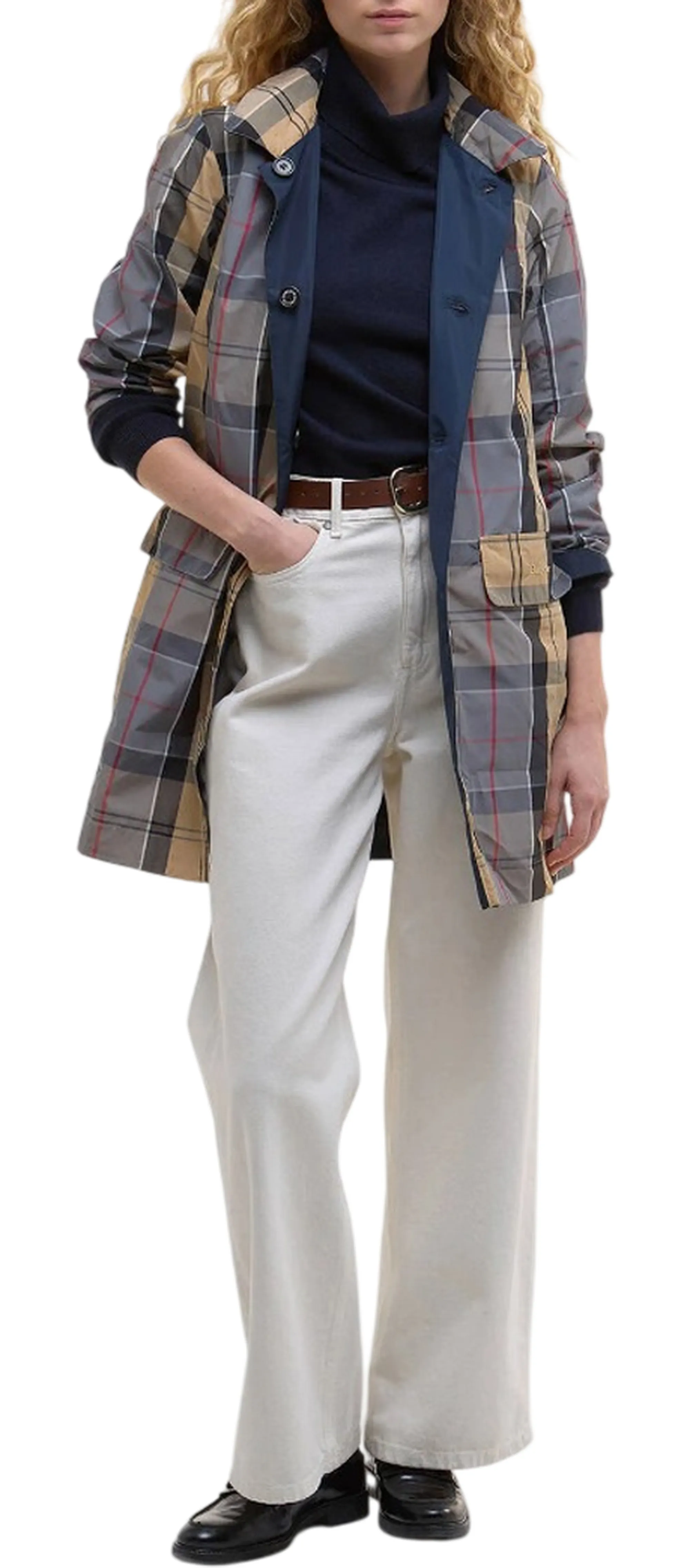 Barbour B'Reversible Babbity Trench Coat' Blu Lps0233 176265