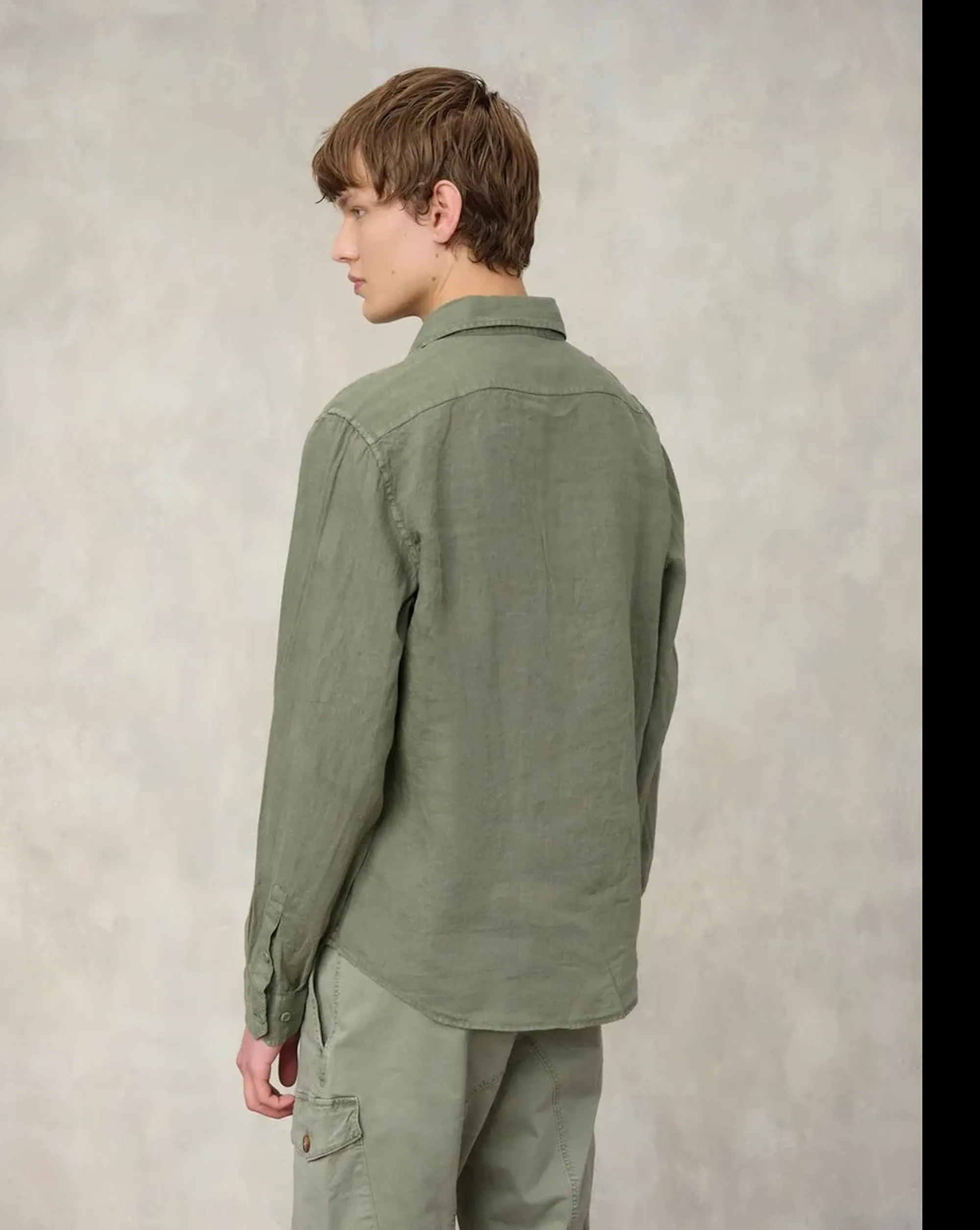 Blauer B'Camicia Swan Dyed' Olive 26Sblus01128 178759