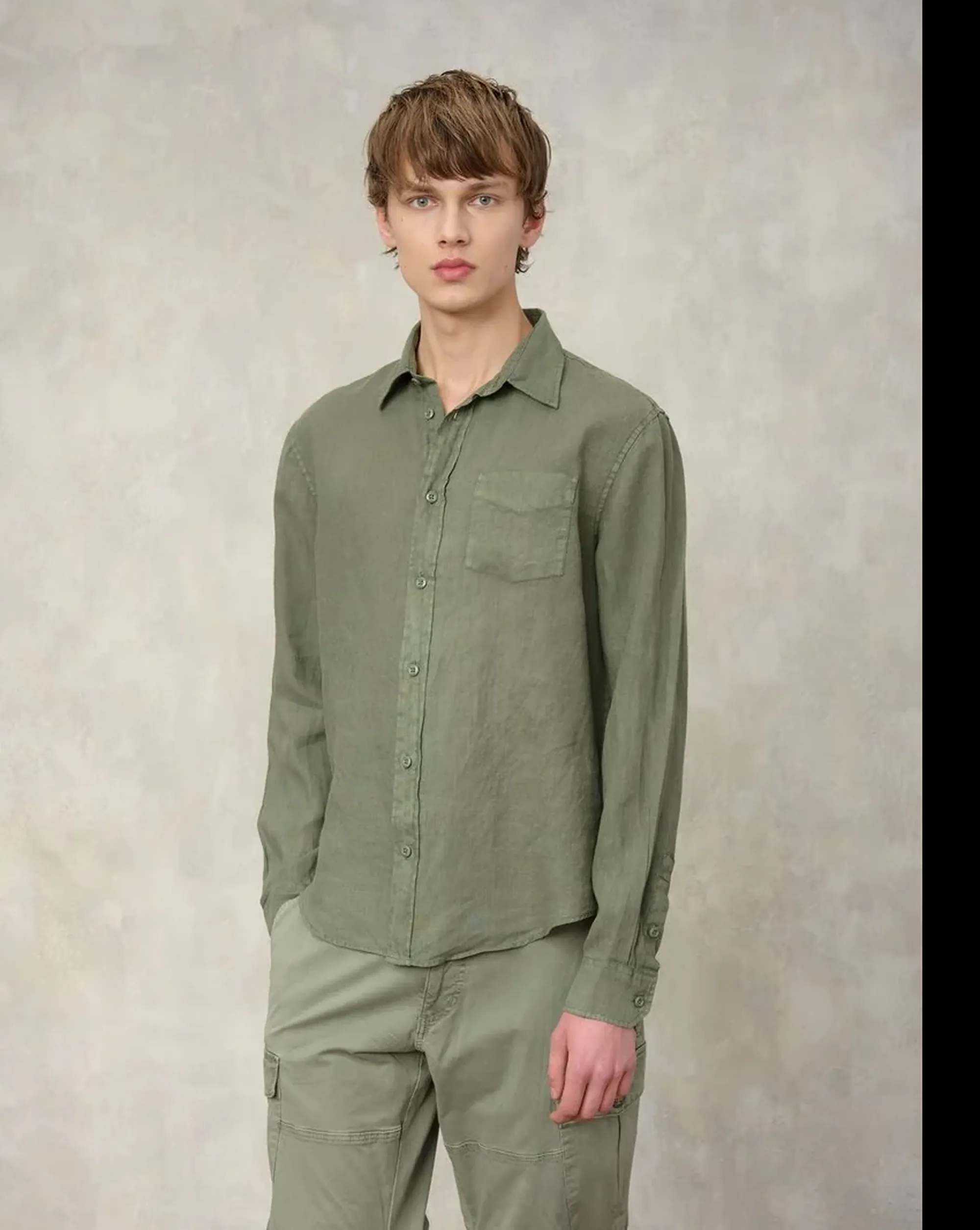 Blauer B'Camicia Swan Dyed' Olive 26Sblus01128 178761
