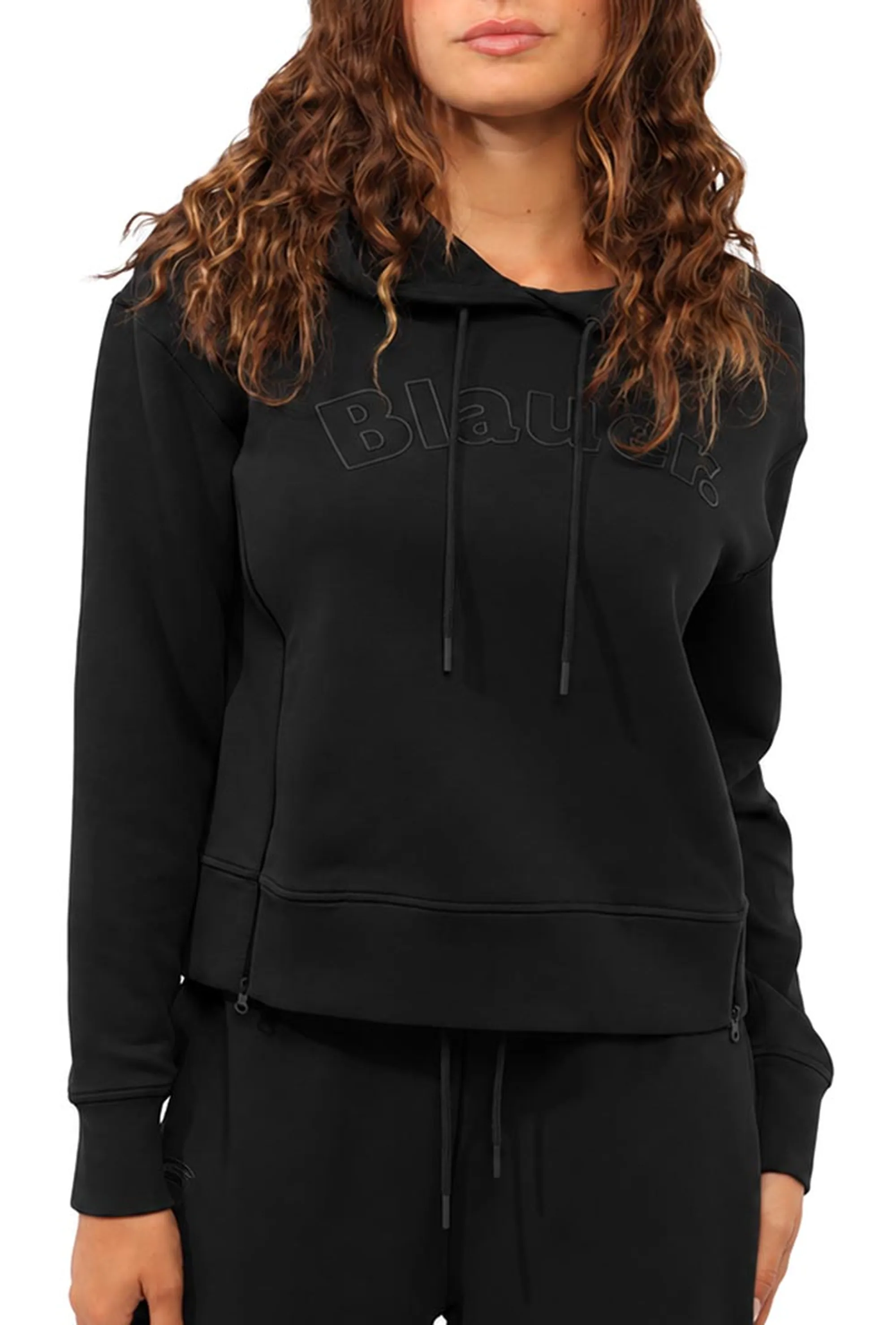 Blauer B'Blauer Sweatshirt With Side Zip' Black 26Wbldf08306 200505