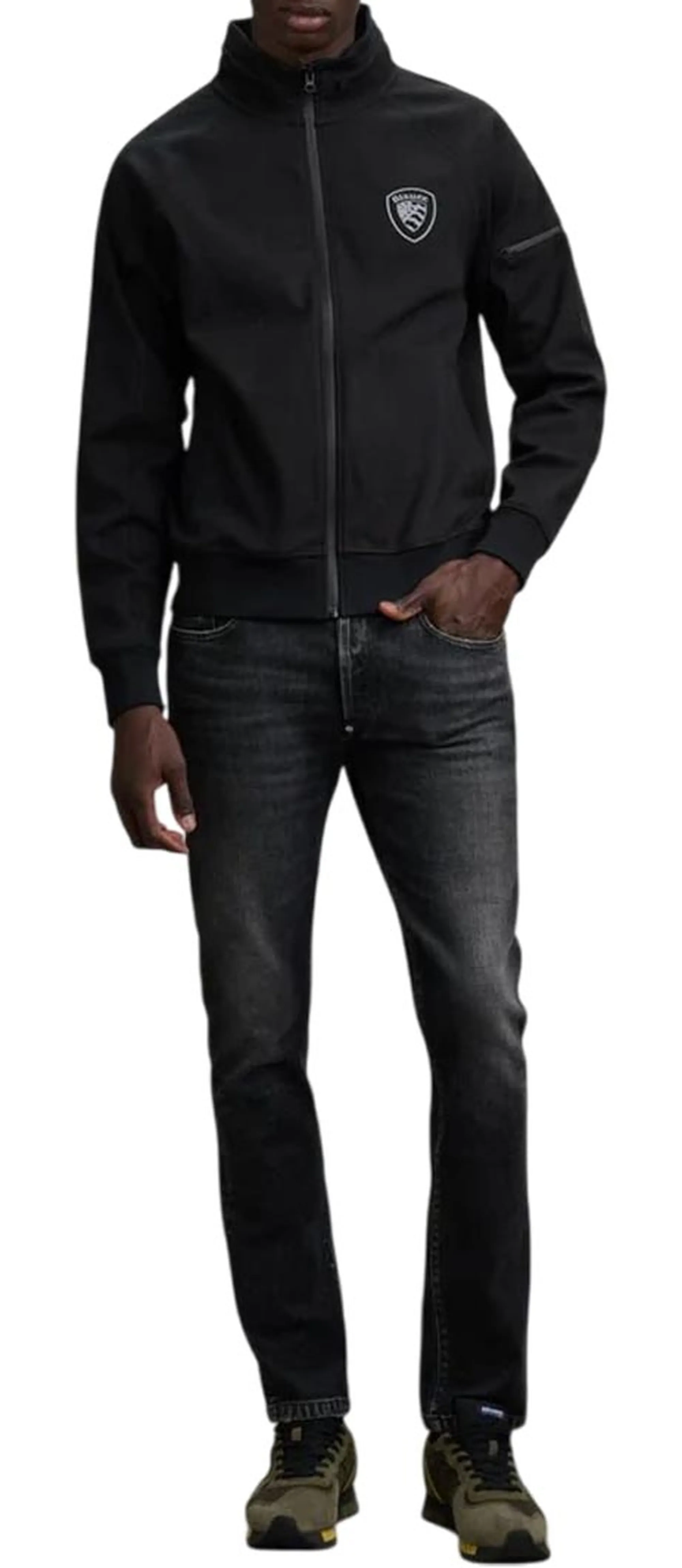 Blauer Felpa Con Cappuccio Nascosto Nelson Nero 25Wbluf01228 168075