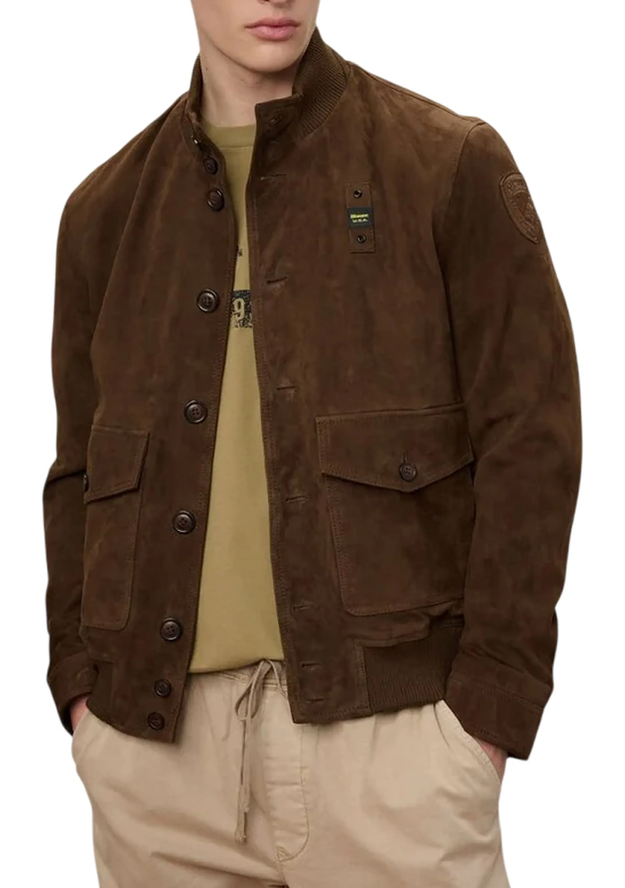 Blauer B'Daver Lined Suede Jacket' Caffe 26Sblul02435 172574