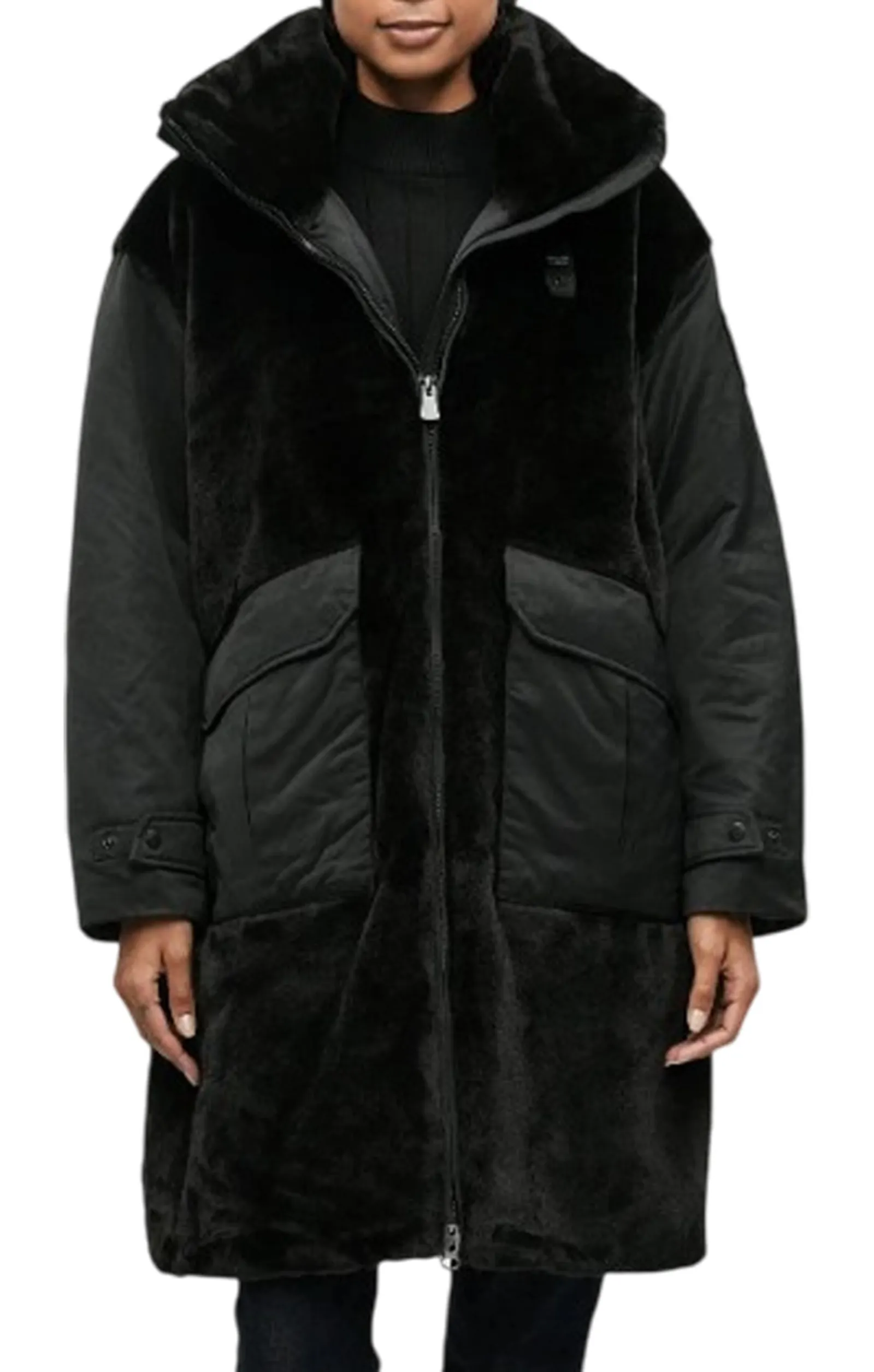 Blauer Giubbino Peaver Nero 25Wbldk01201 169205