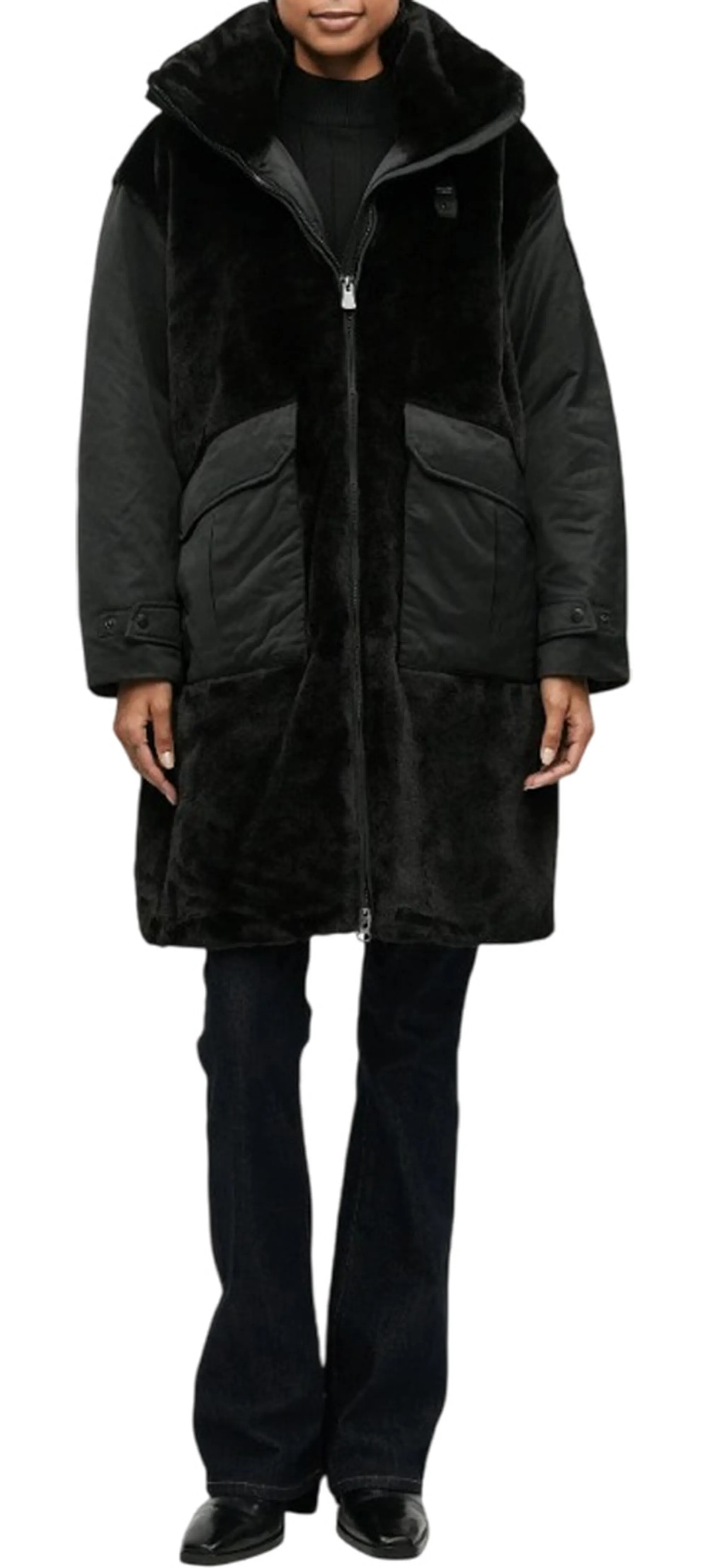 Blauer Giubbino Peaver Nero 25Wbldk01201 169206