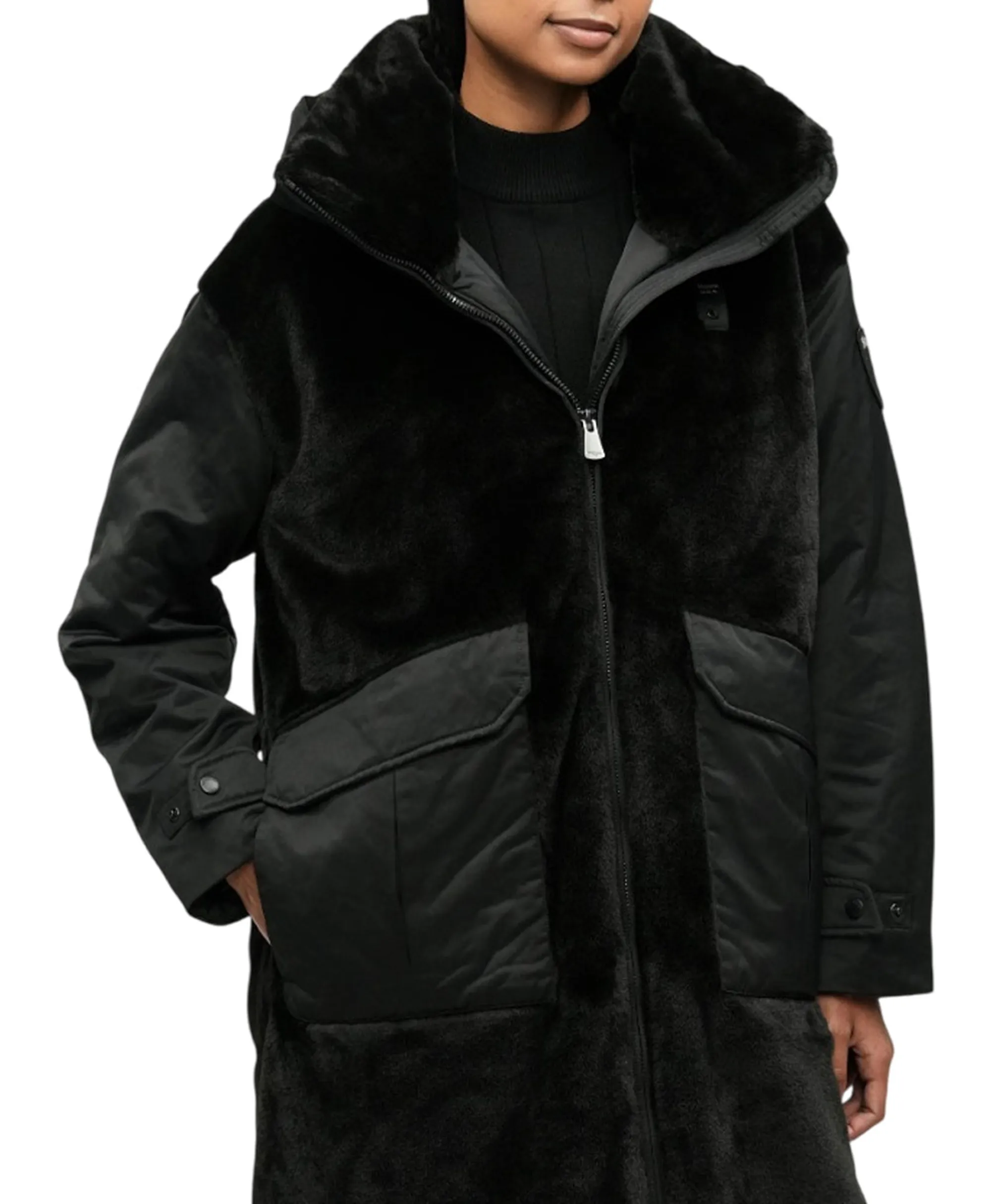 Blauer Giubbino Peaver Nero 25Wbldk01201 169207