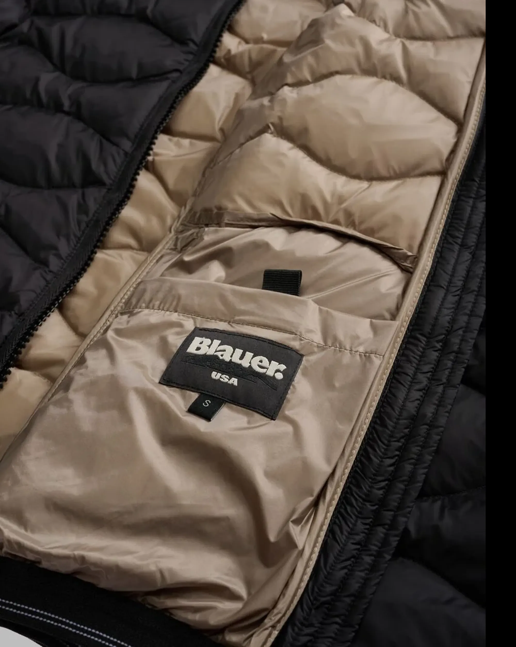 Blauer Piumino Ad Onde Camelia Nero 25Wbldc03095 166384