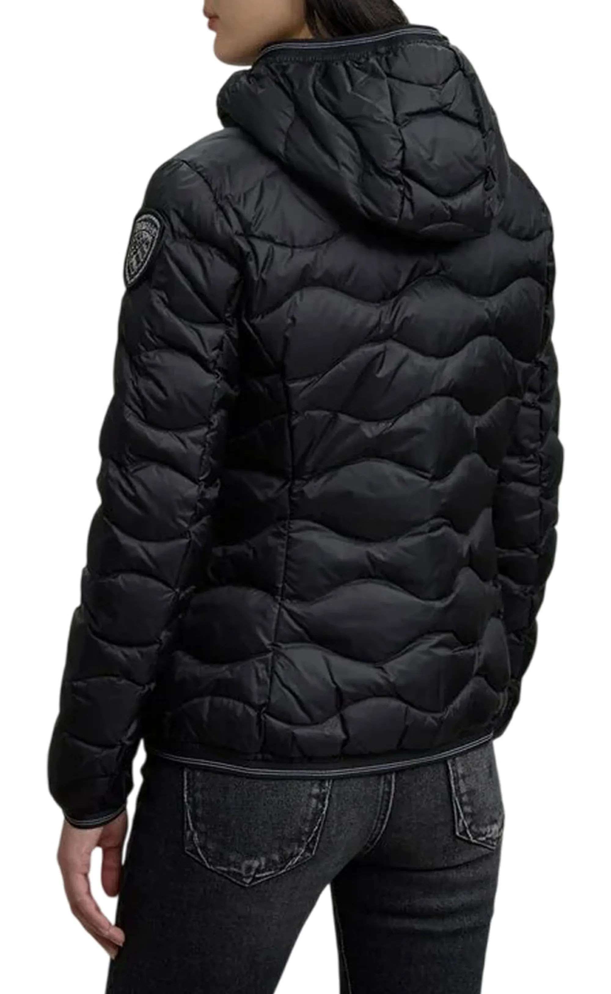 Blauer Piumino Ad Onde Camelia Nero 25Wbldc03095 166718