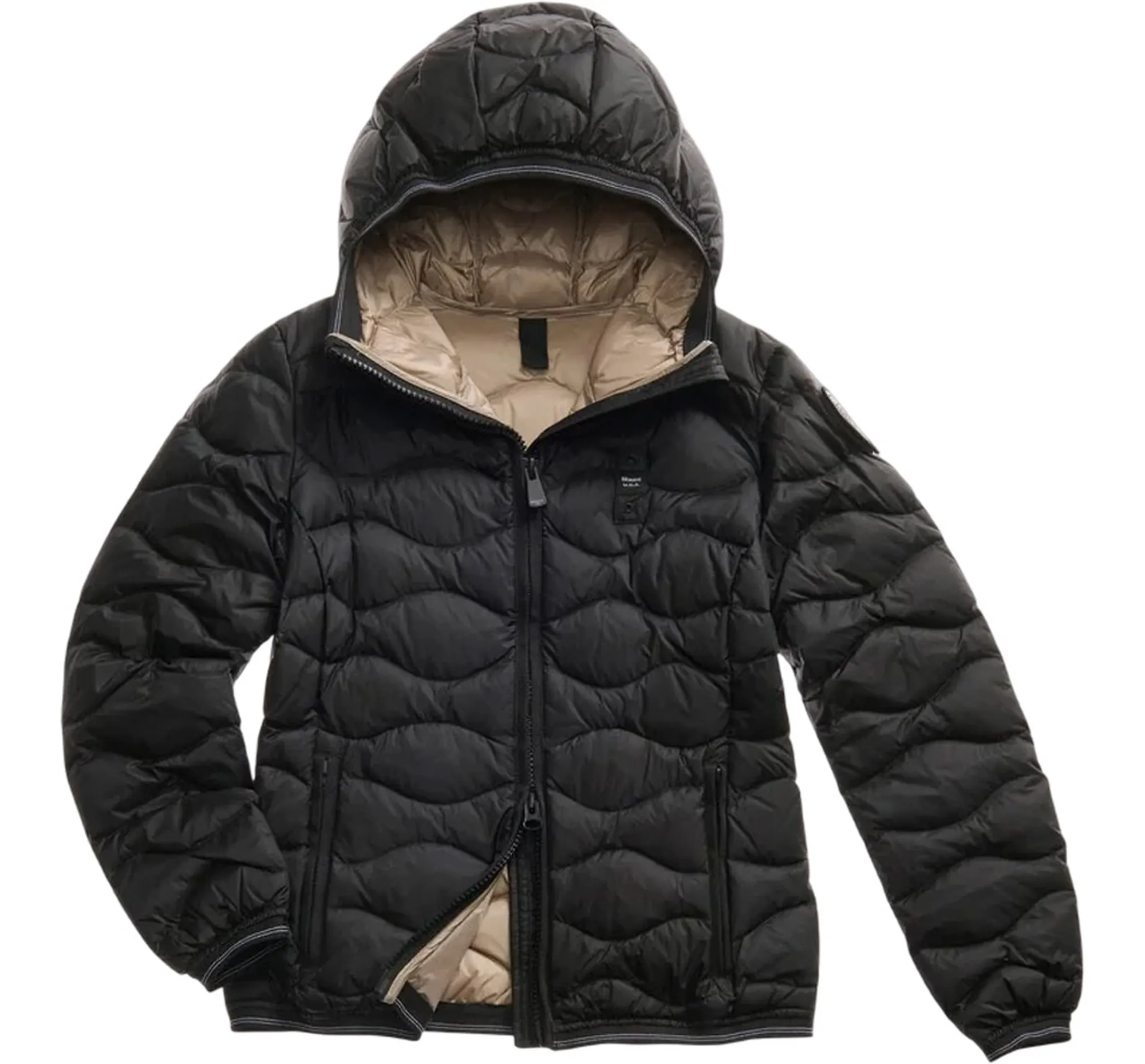 Blauer Piumino Ad Onde Camelia Nero 25Wbldc03095 166738